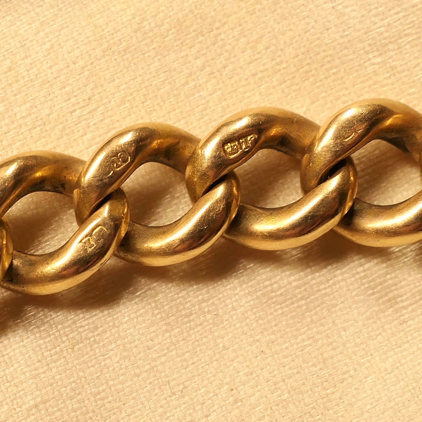 Antique 18ct Gold Albert Watch Chain, 53.5 grams