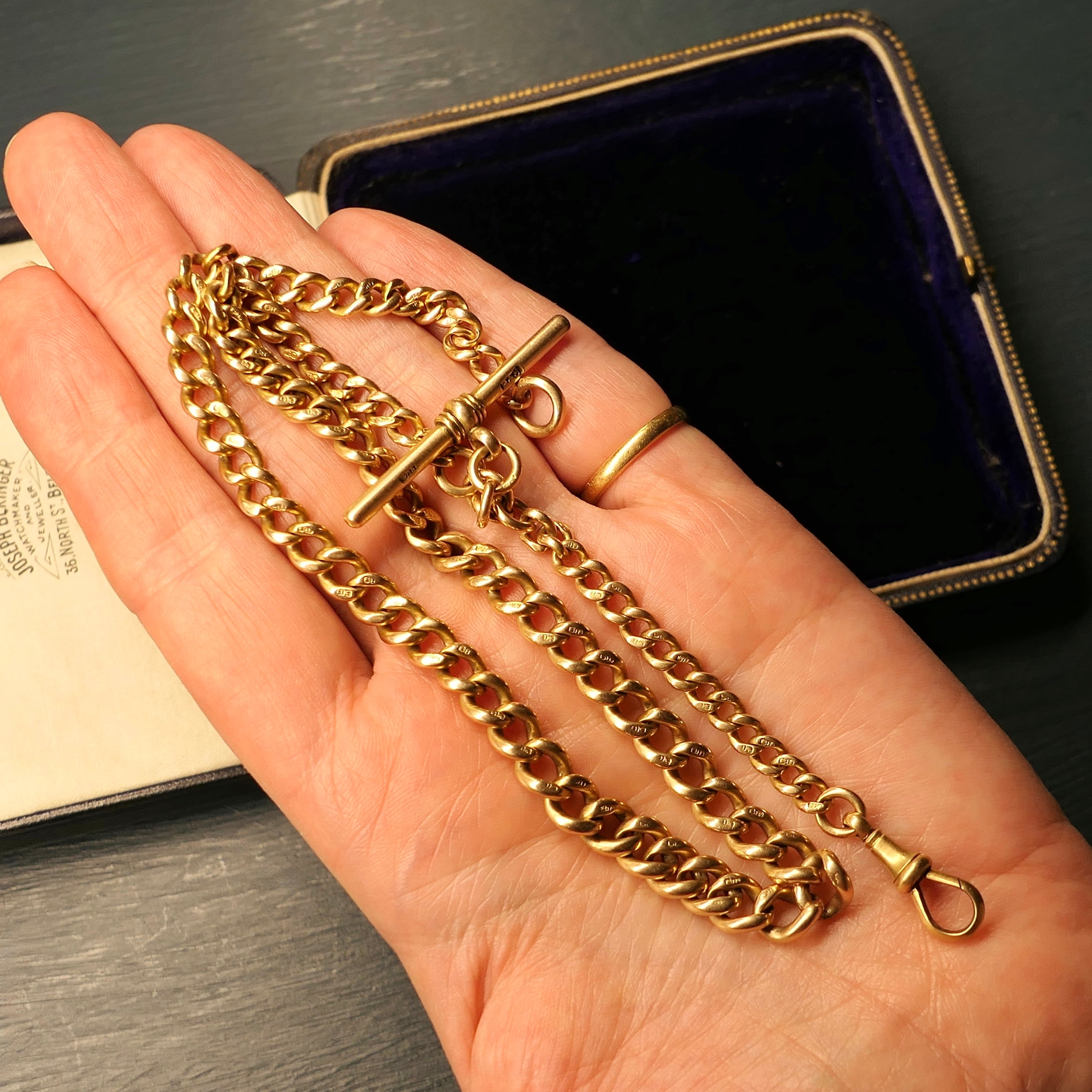 Antique 18ct Gold Albert Watch Chain, 53.5 grams