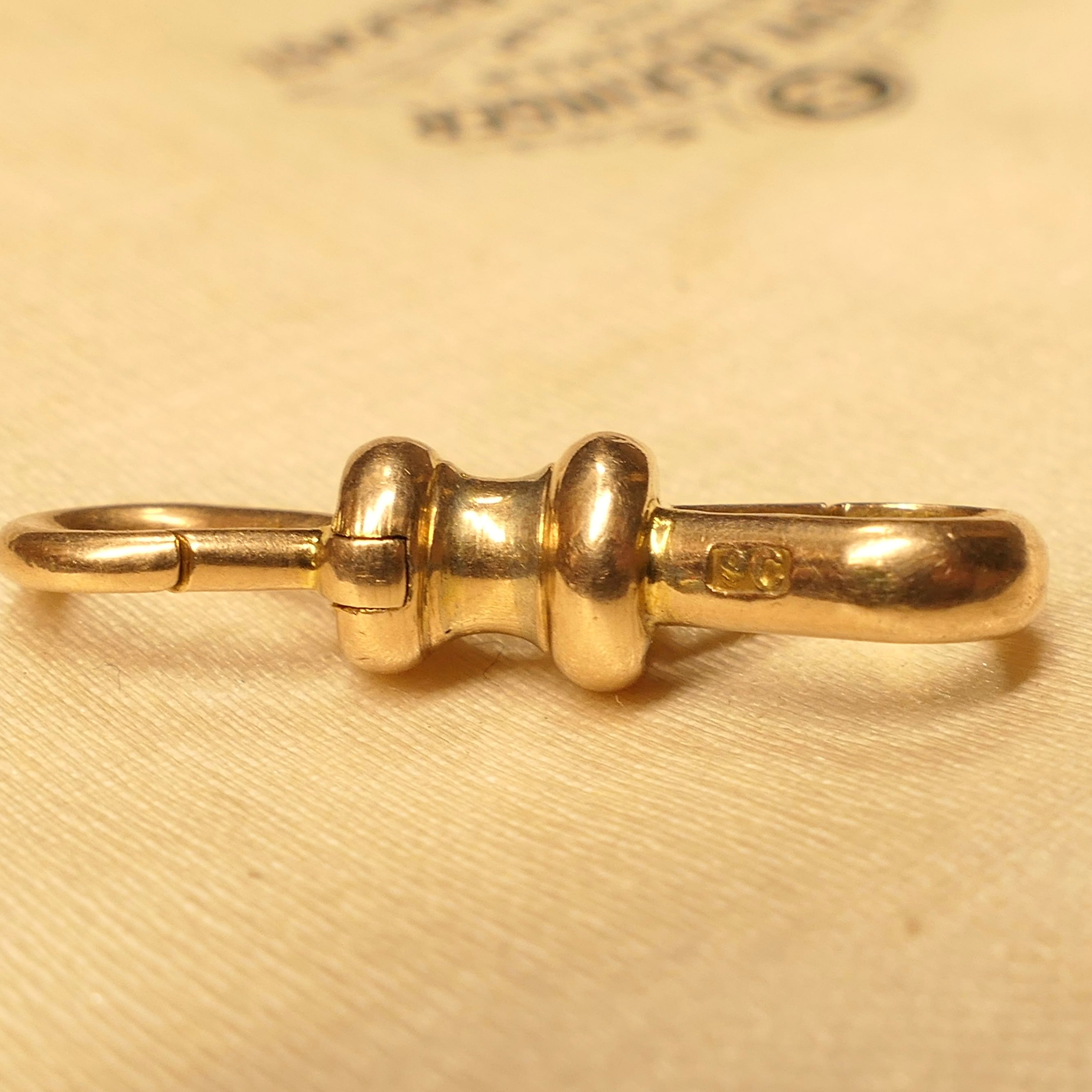 Antique 9ct Gold, Rare, Double Dog Clip, Clasp, pendant