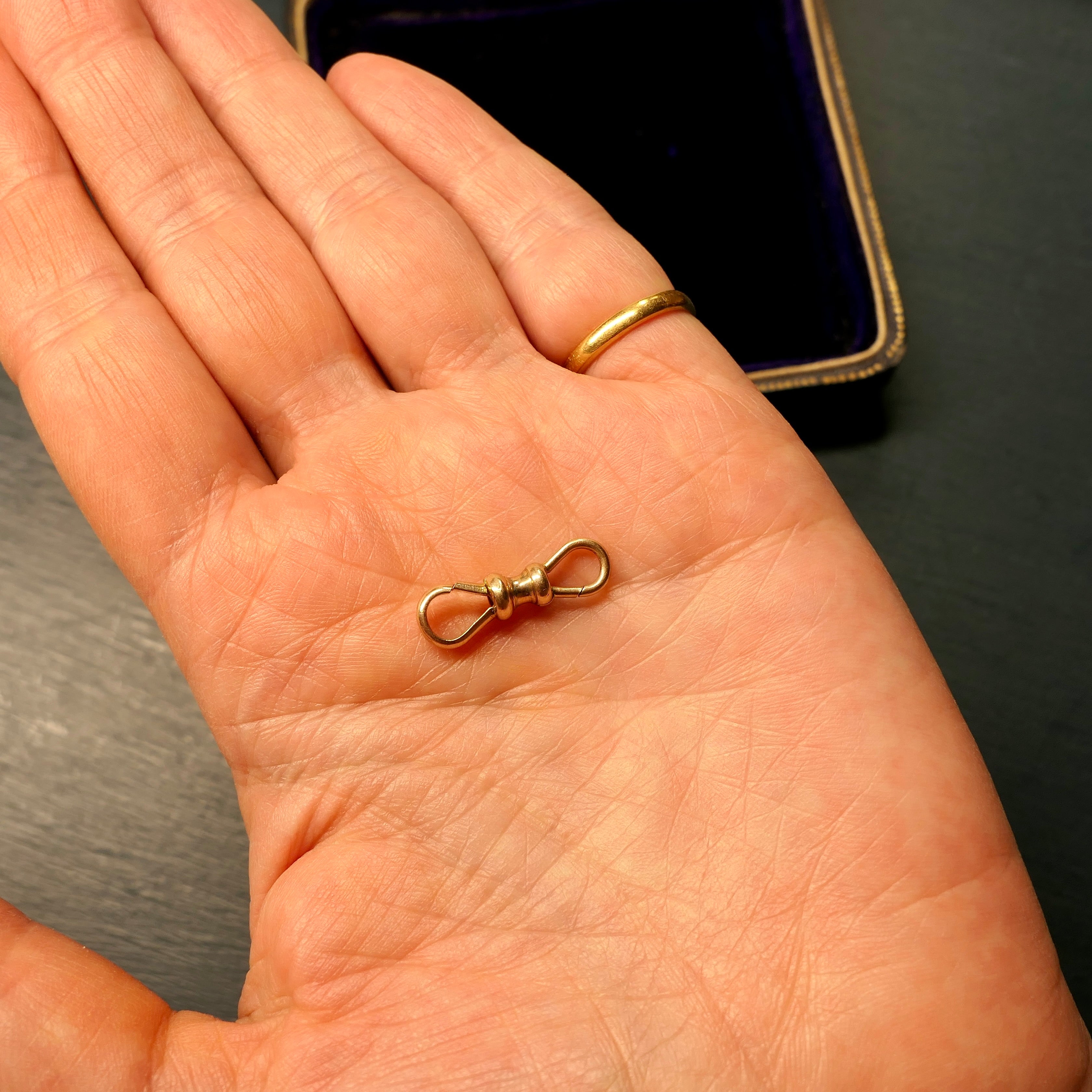 Antique 9ct Gold, Rare, Double Dog Clip, Clasp, pendant