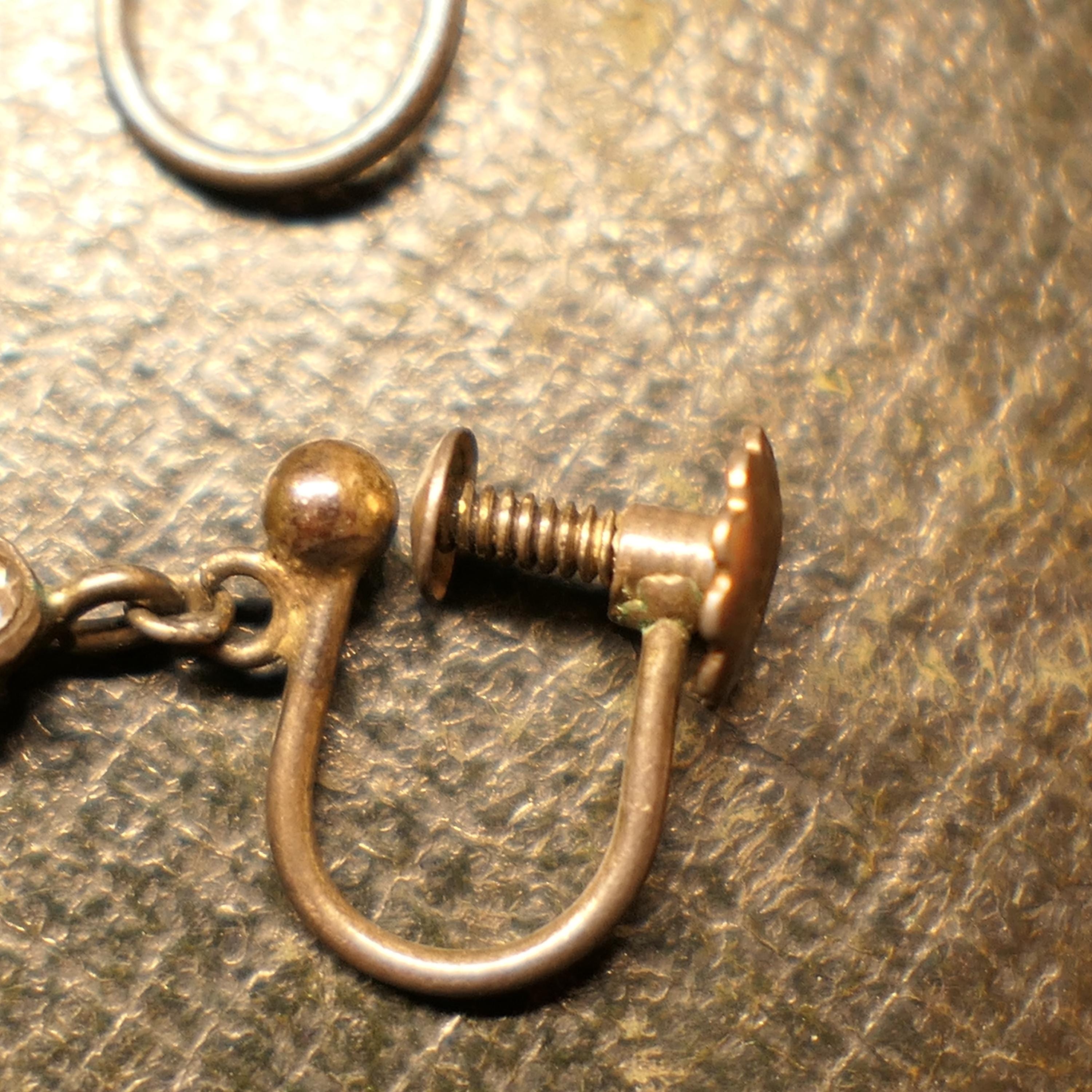 1920's, Art Deco, Silver, Paste & Jade Torpedo Long Drop Earrings