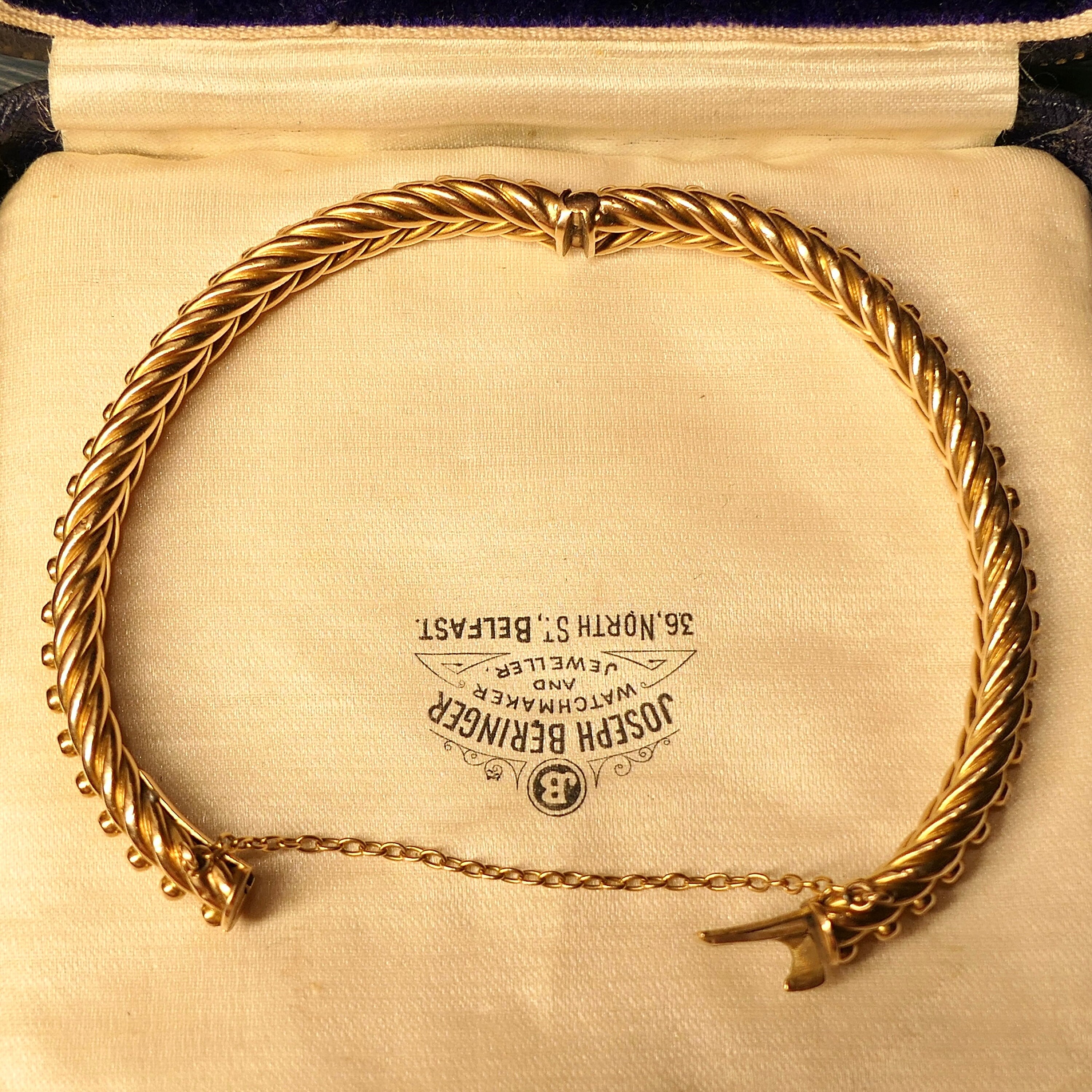 Victorian 15ct Gold, Braided Hinged Bangle, Bracelet, 22.5 grams