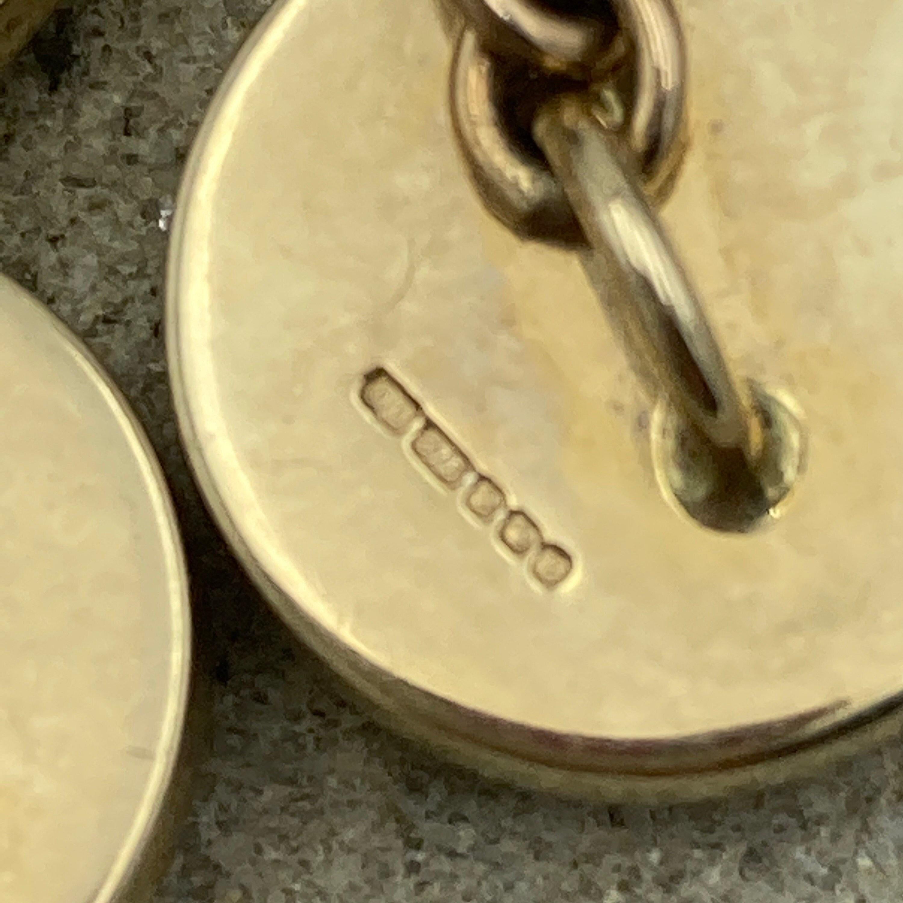 9ct Gold Bloodstone cufflinks