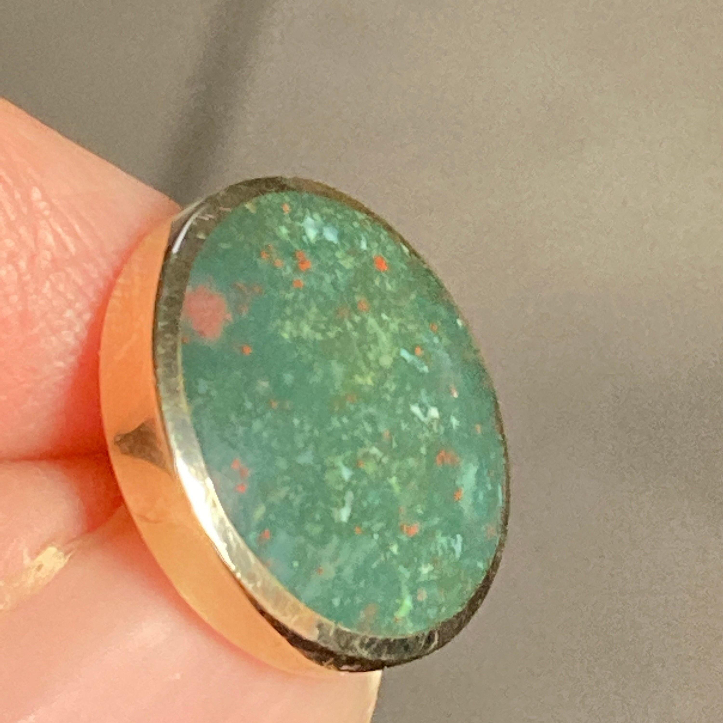 9ct Gold Bloodstone cufflinks