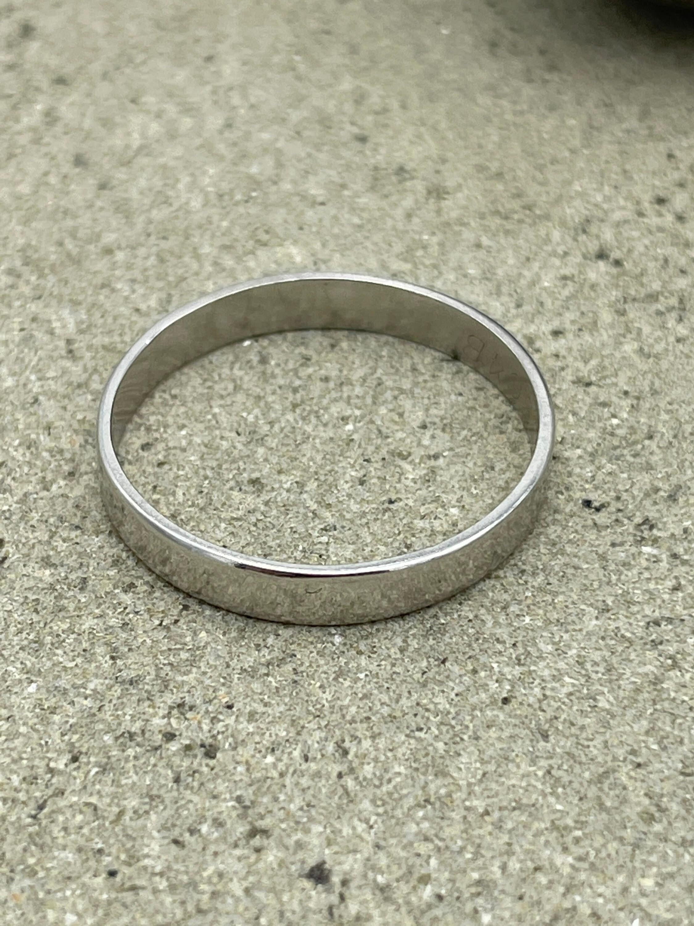 Vintage Platinum Gents Band Ring