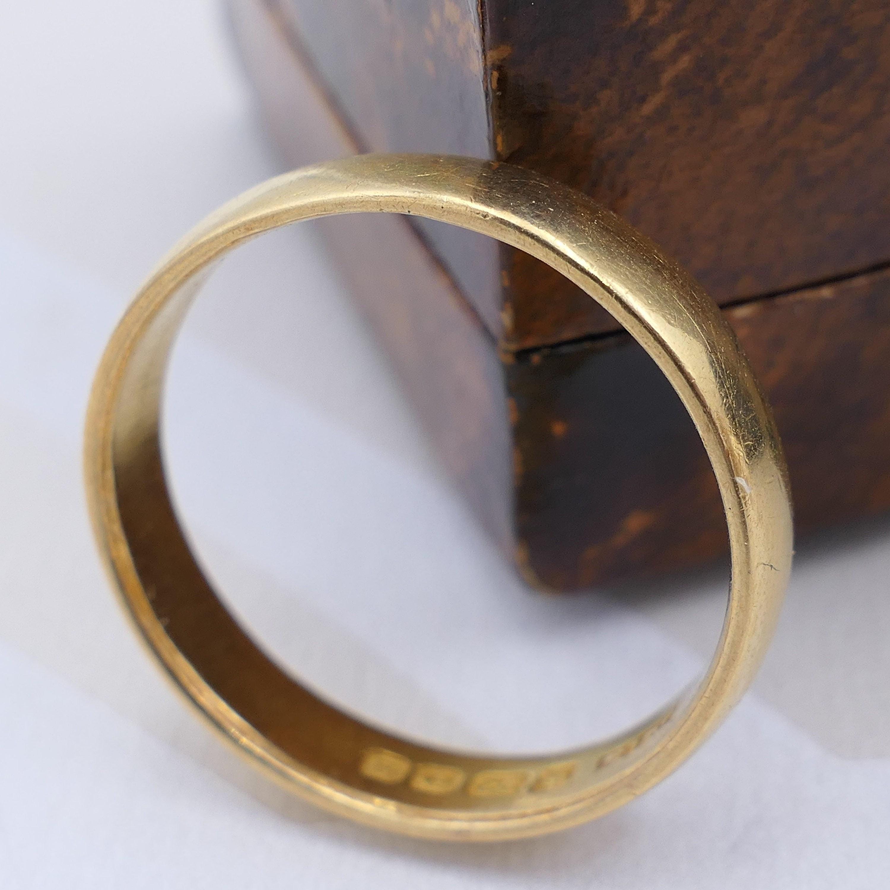 Vintage, 1920s, 22ct gold wedding band ring