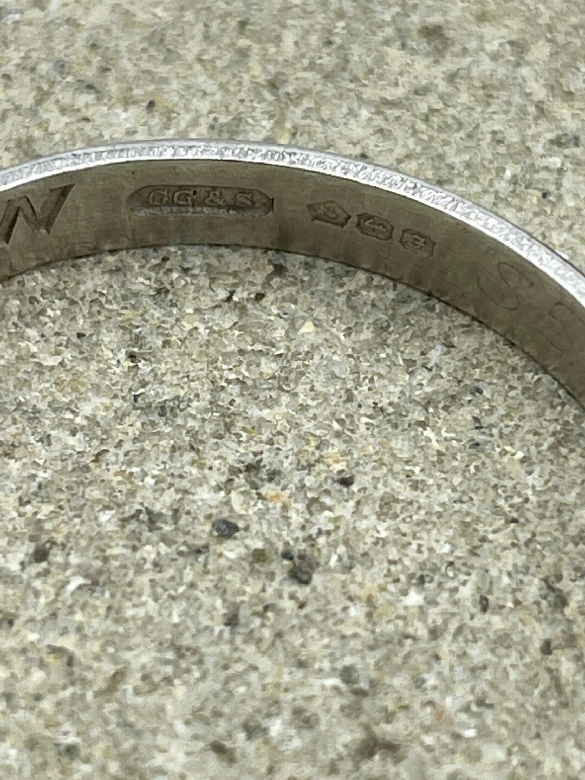 Vintage Platinum Gents Band Ring