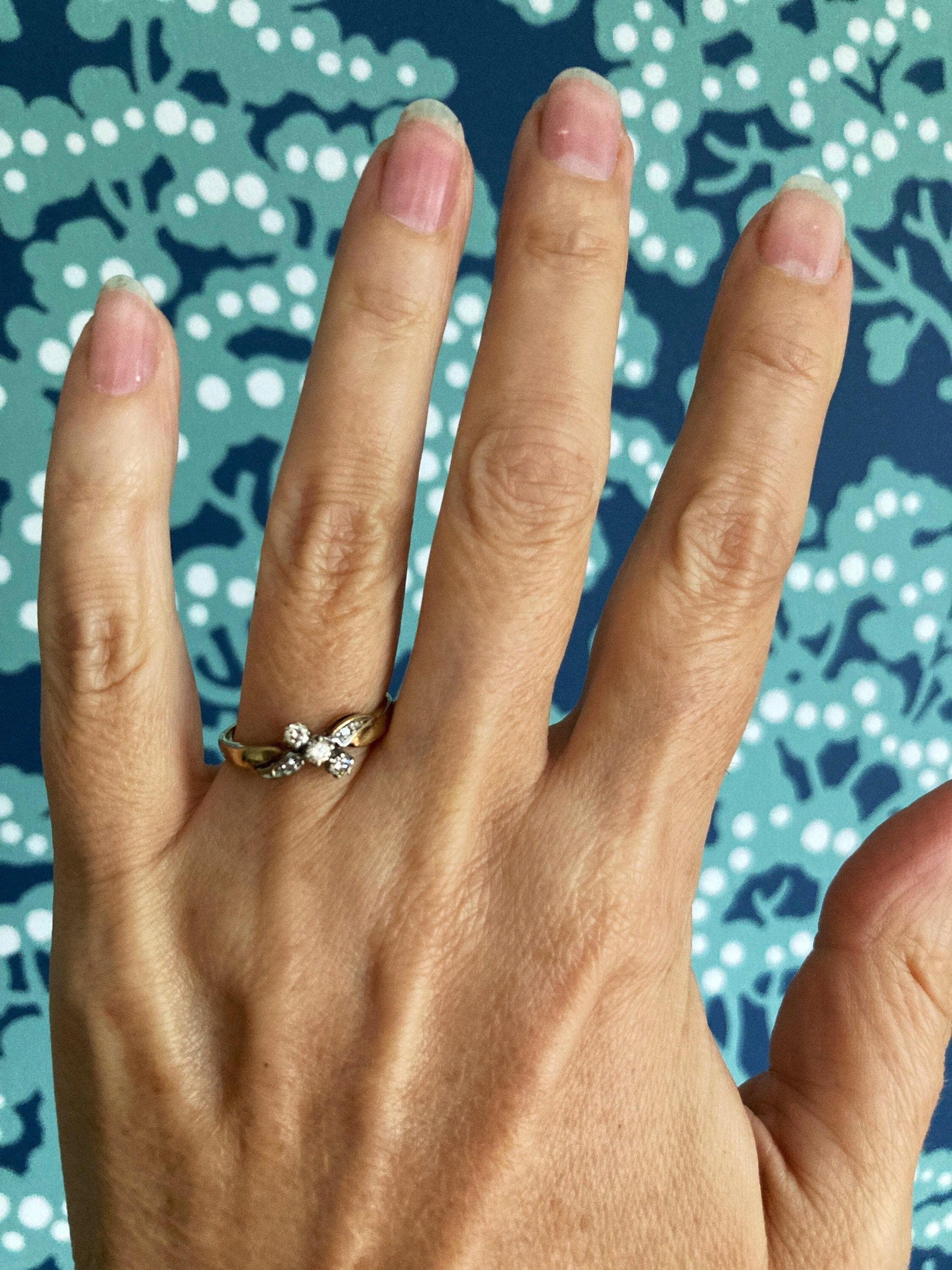 9ct Gold, Diamond Trilogy Ring