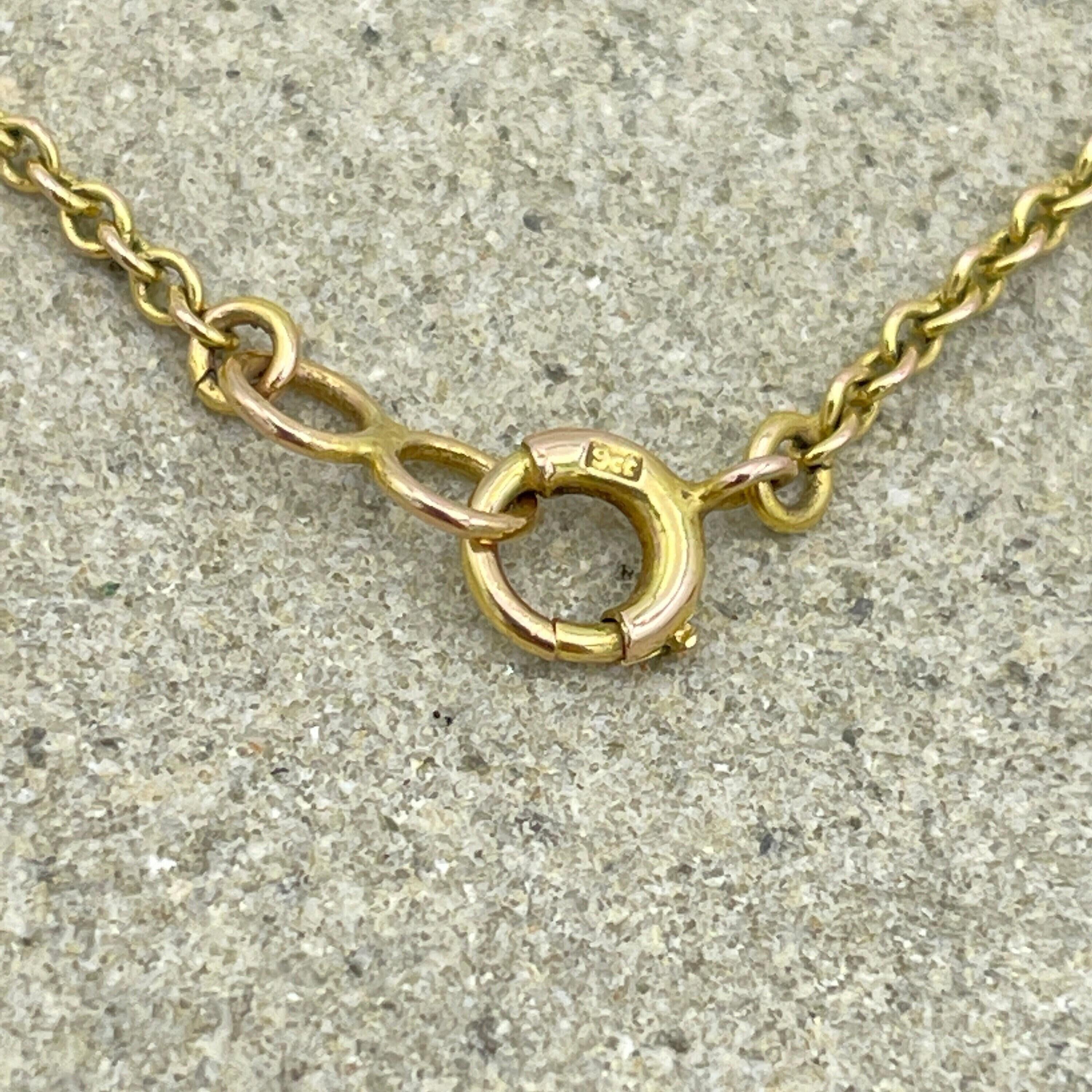 Art deco 9ct gold & carnelian beaded chain necklace c1920s