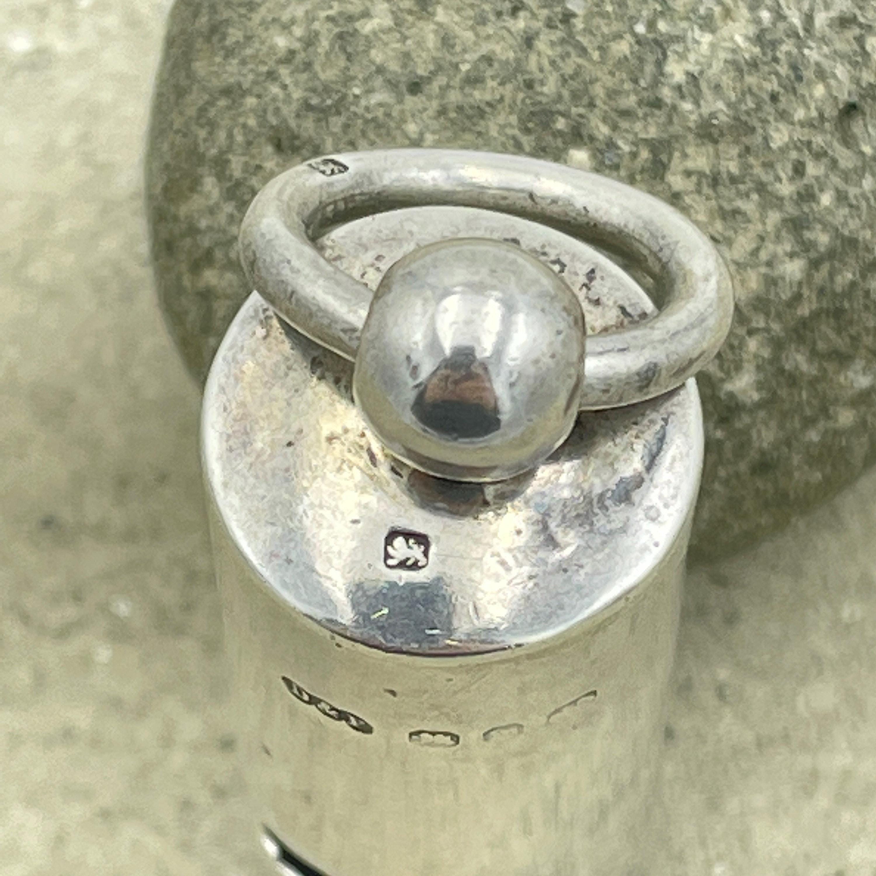 Victorian deakin and francis sterling silver whistle, hallmarked birmingham 1886