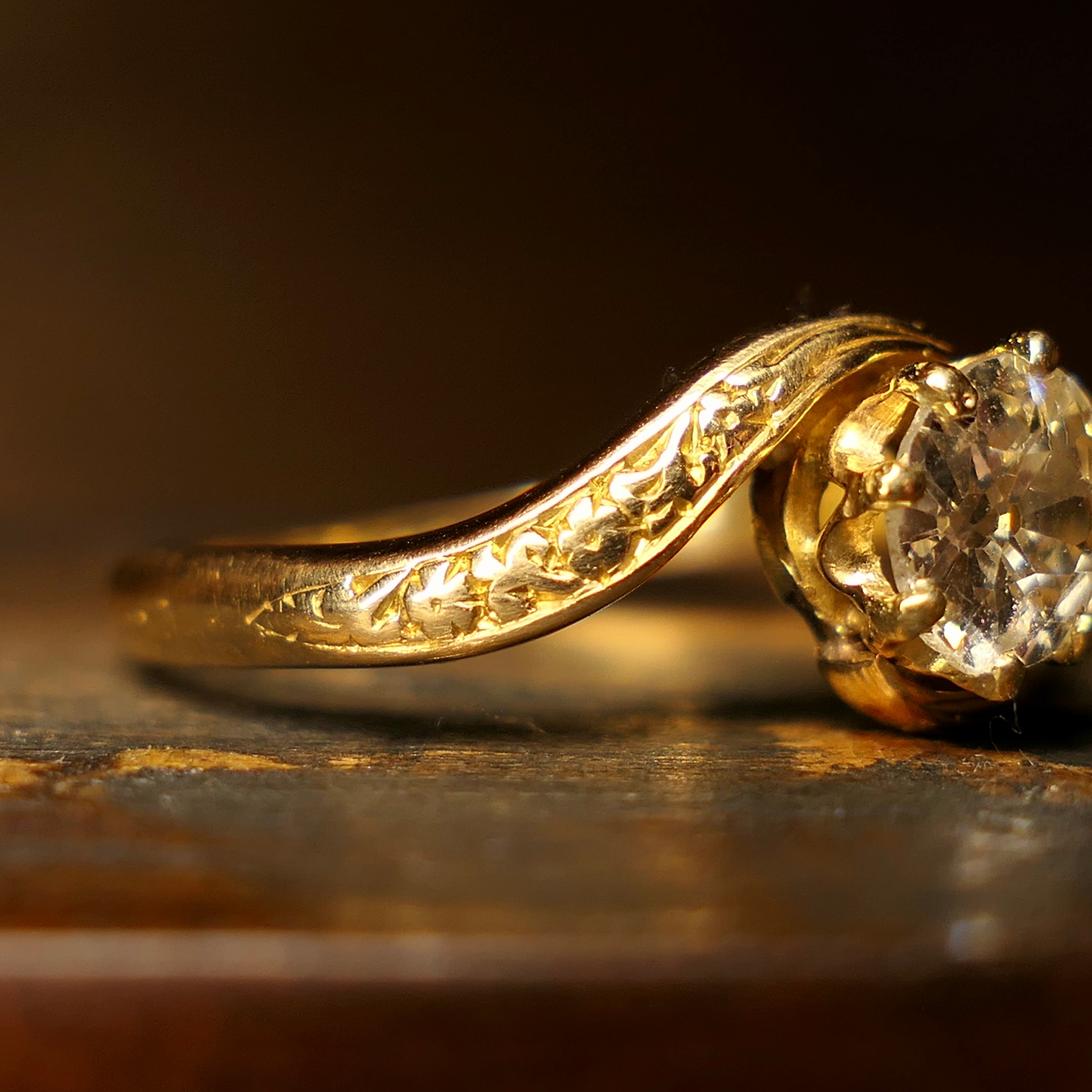 Edwardian, 18ct Gold, Old Cut Diamond Solitaire Engagement Ring