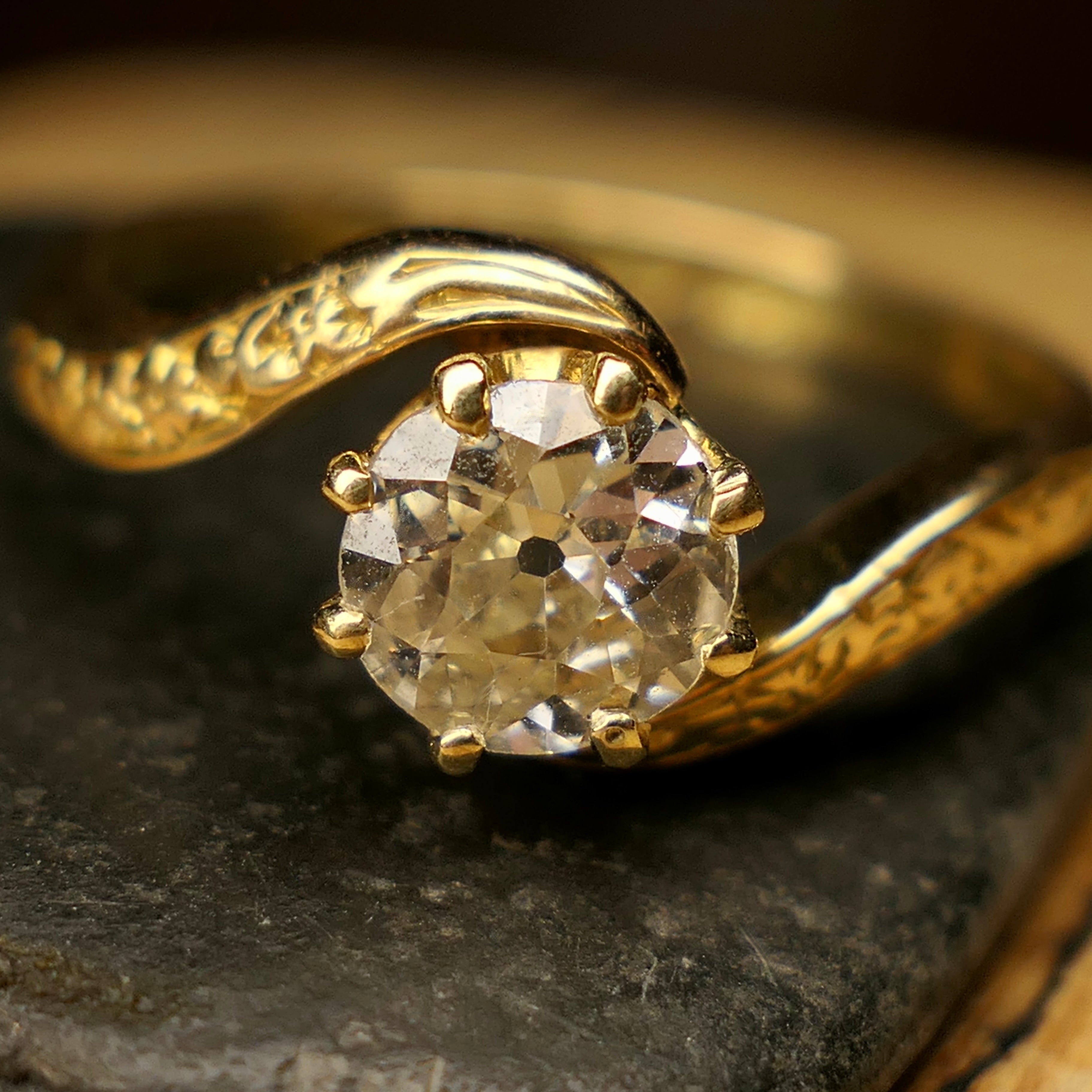Edwardian, 18ct Gold, Old Cut Diamond Solitaire Engagement Ring
