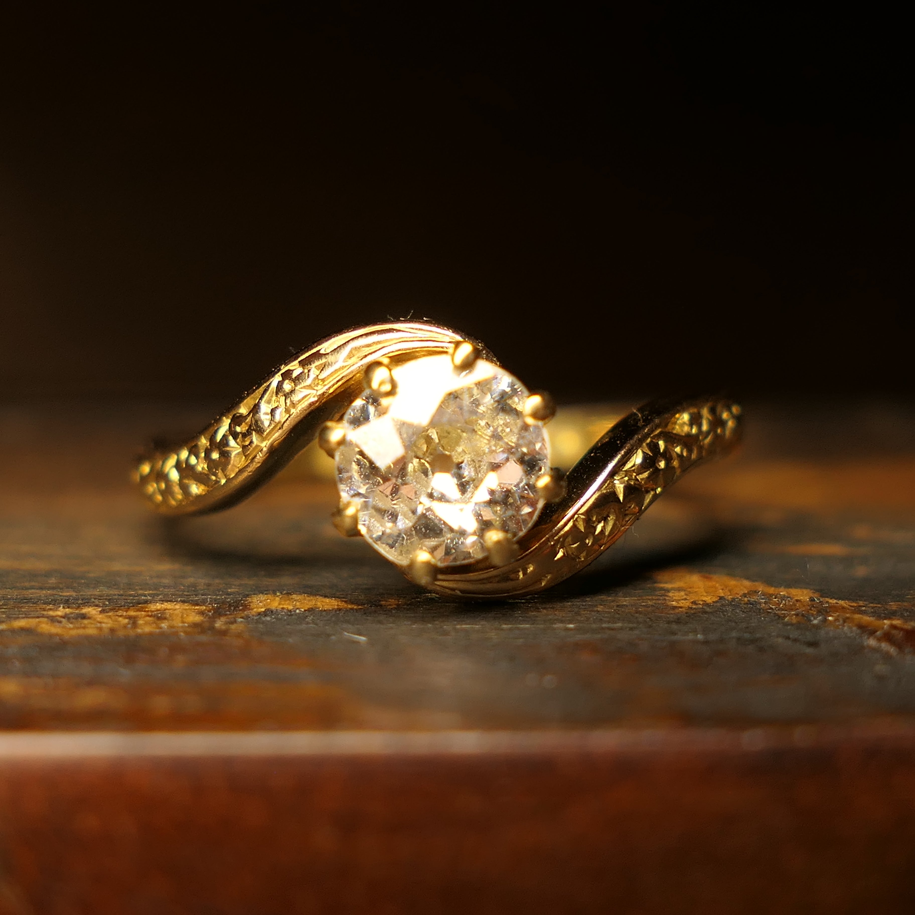 Edwardian, 18ct Gold, Old Cut Diamond Solitaire Engagement Ring