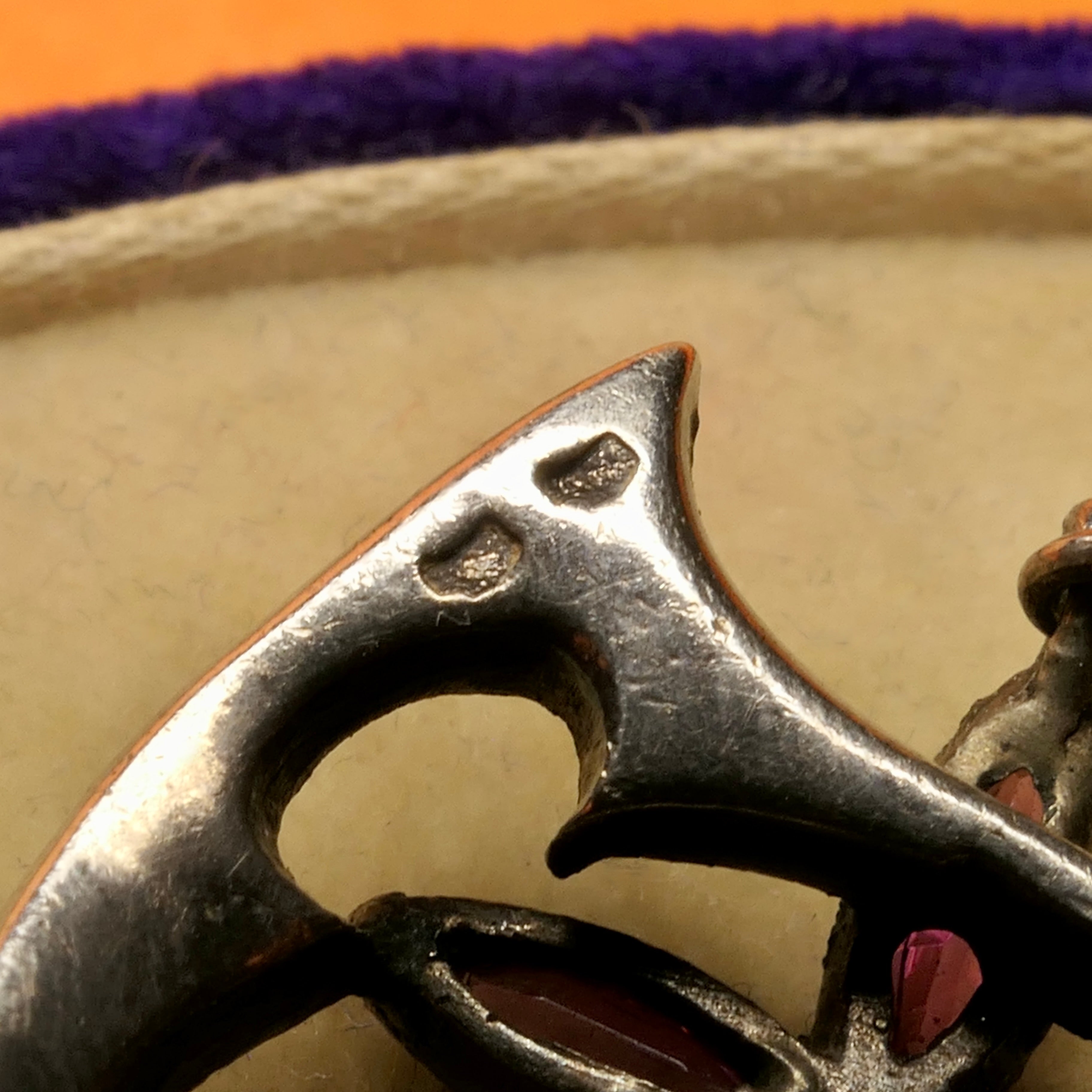 French Antique, Belle Epoque, Silver & Paste, Pendant Necklace c1900