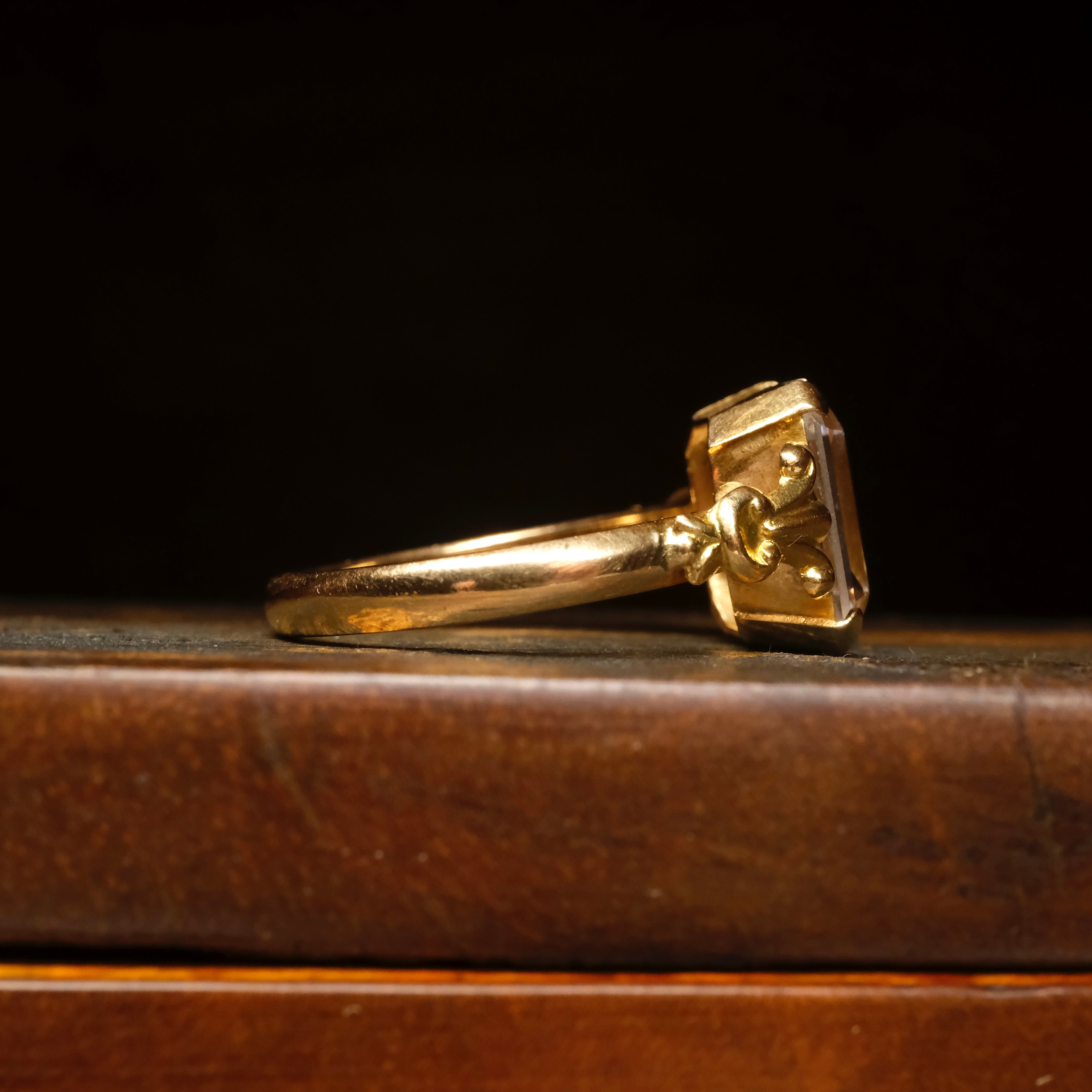 1940s, 18ct Gold, Rock Crystal Quartz, Solitaire Ring