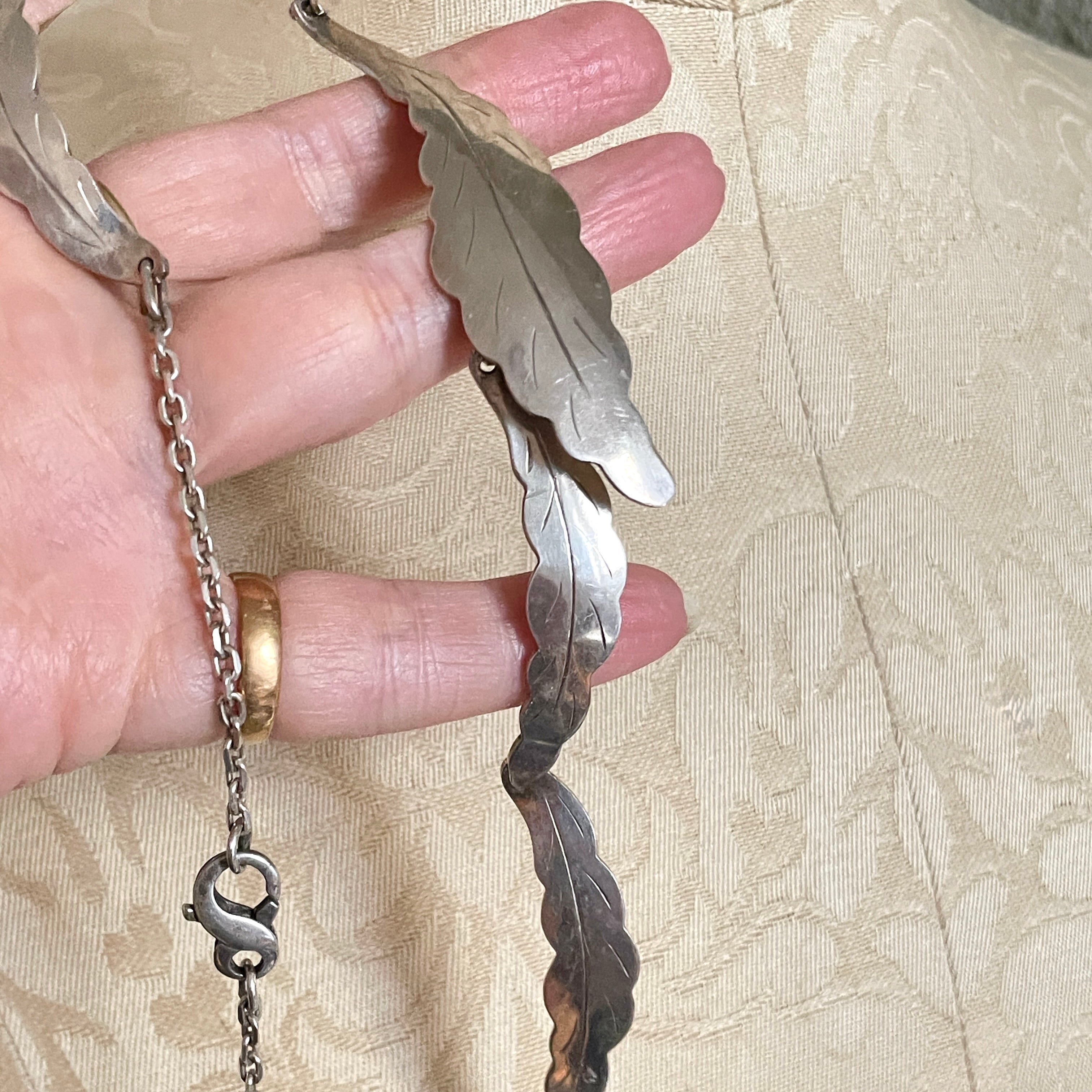 Vintage, Ulrich of Denmark, Sterling Silver Leaf Necklace