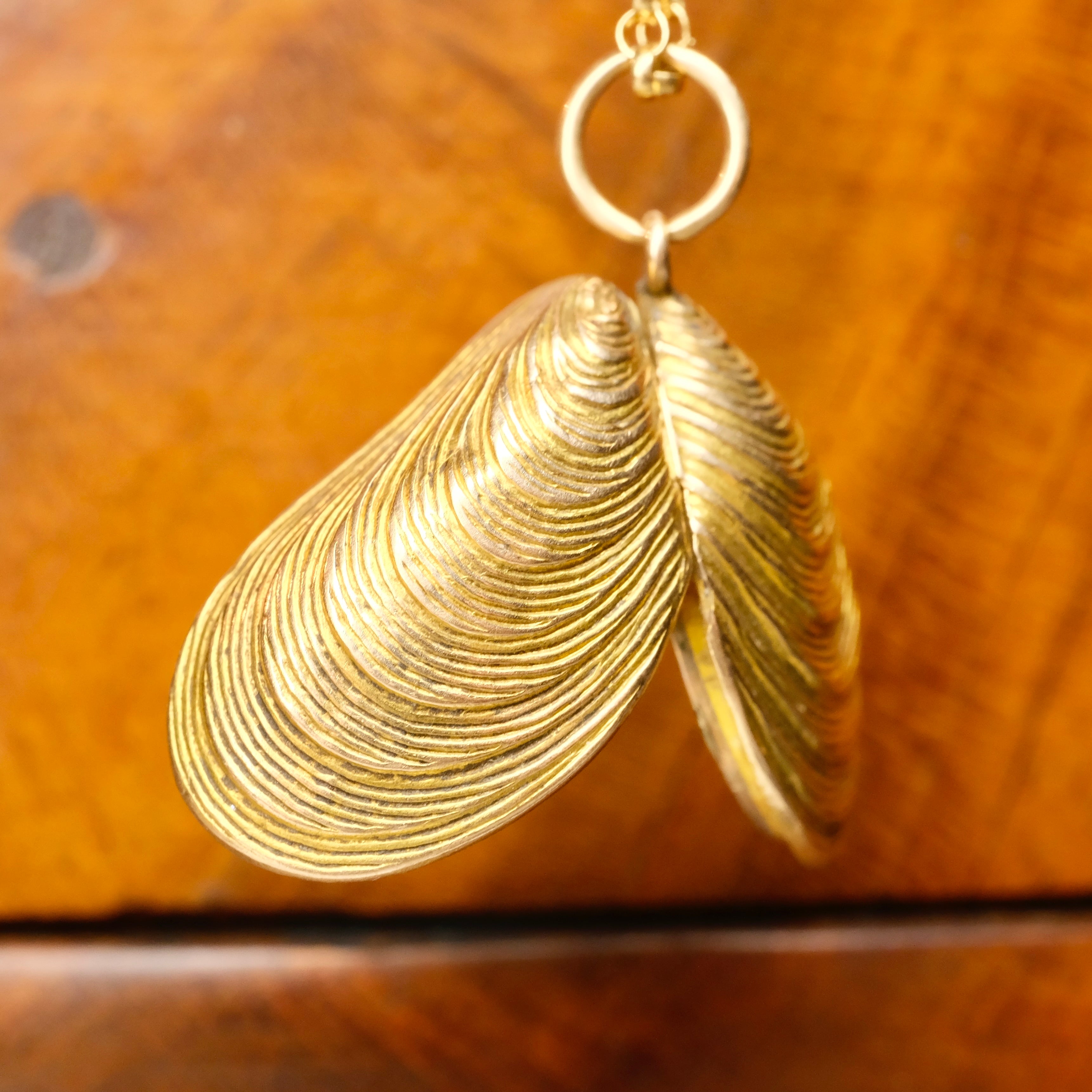 Very Rare, Victorian 15ct Gold, Mussel Shell Locket, Pendant