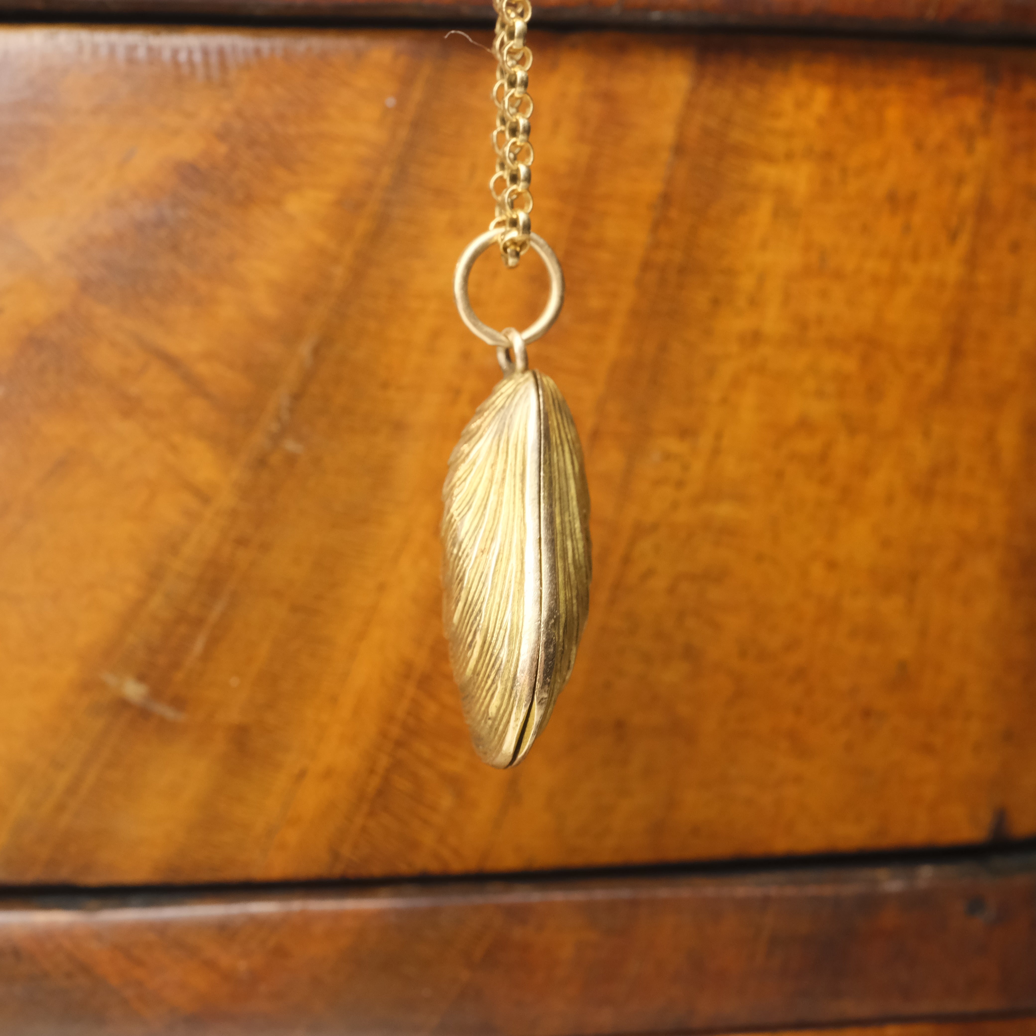 Very Rare, Victorian 15ct Gold, Mussel Shell Locket, Pendant