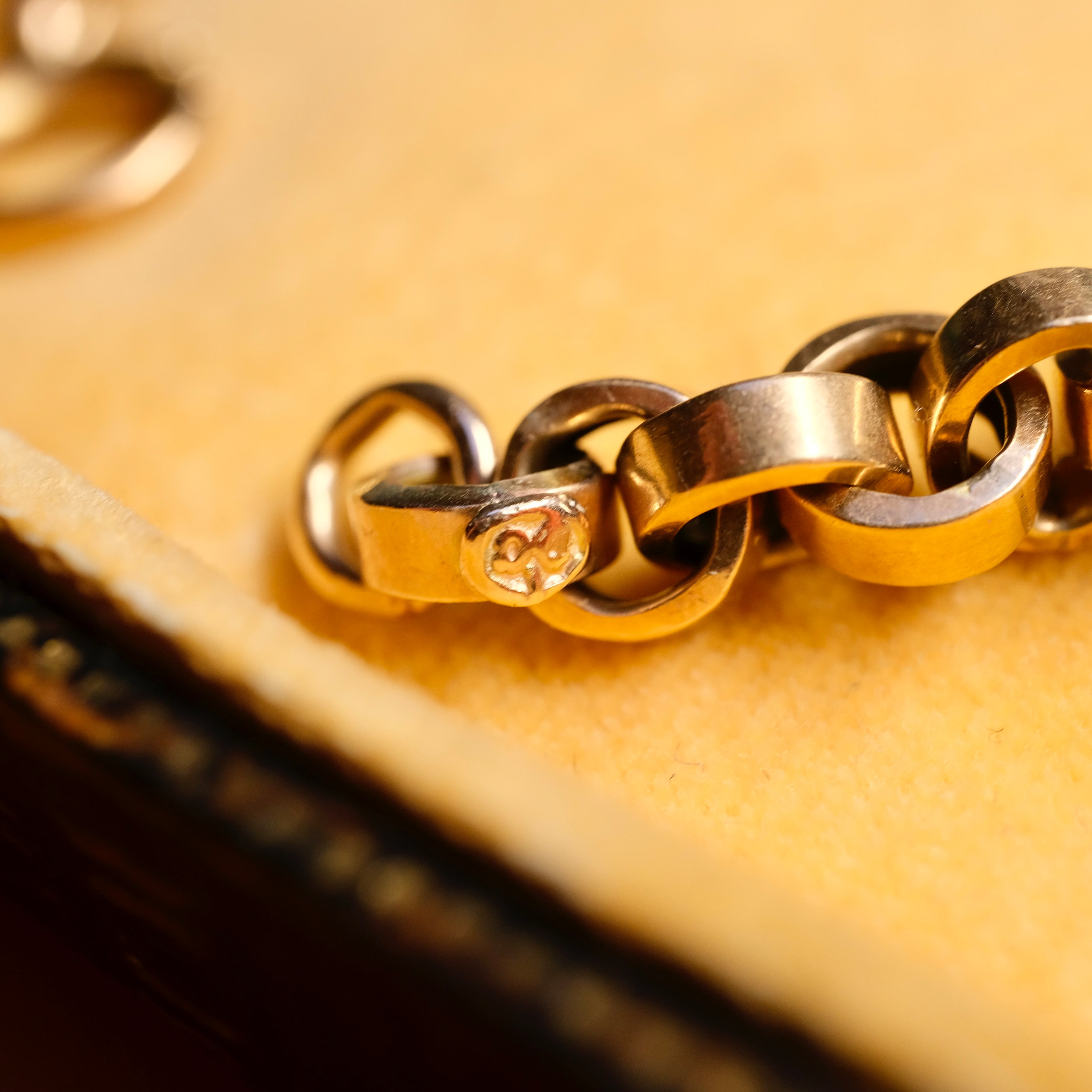 Antique 9ct Rose Gold Watch Chain Bracelet, With Bolt Ring Clasp, 17.6 grams