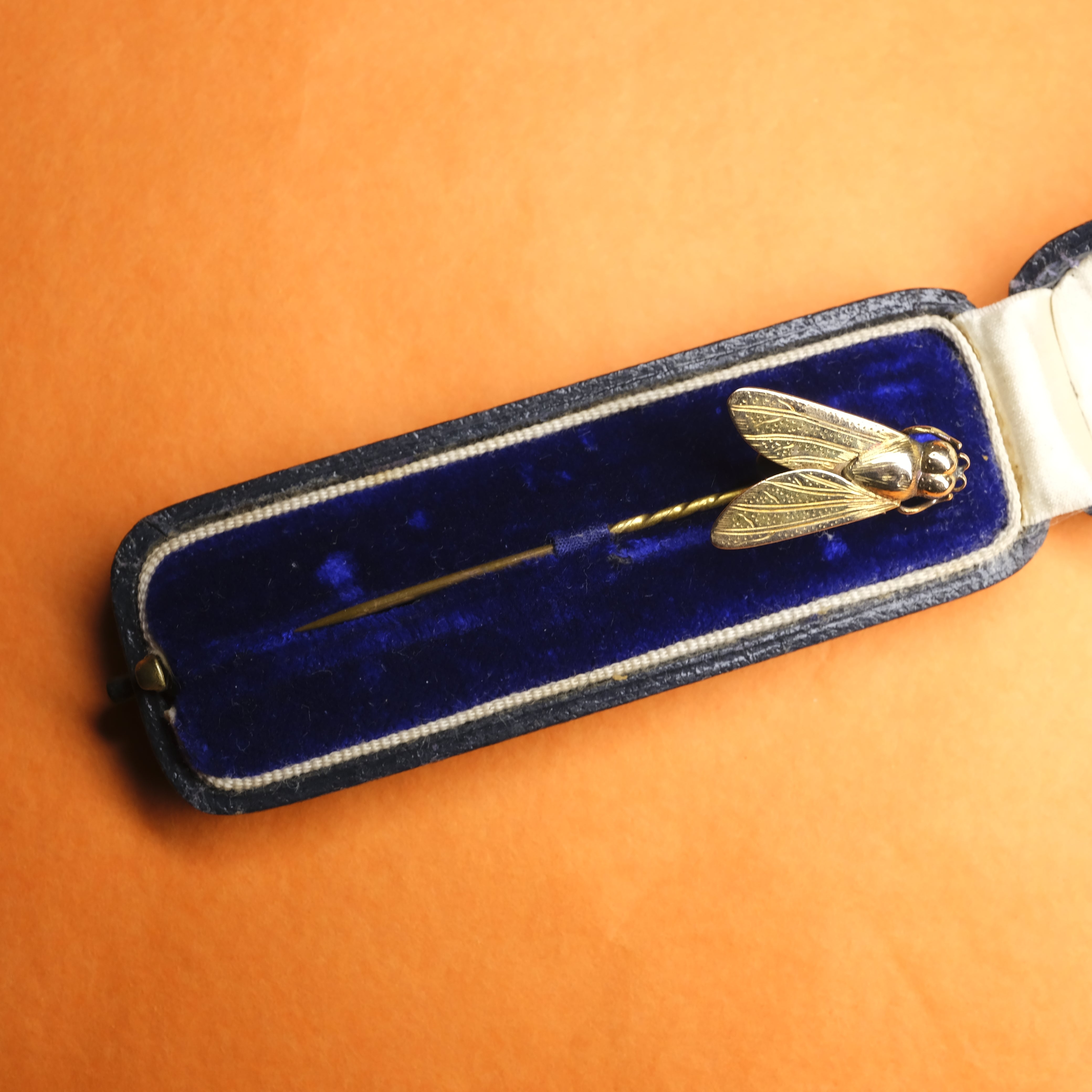 Victorian, 9ct Rose Gold, Fly Stick Pin, In Case