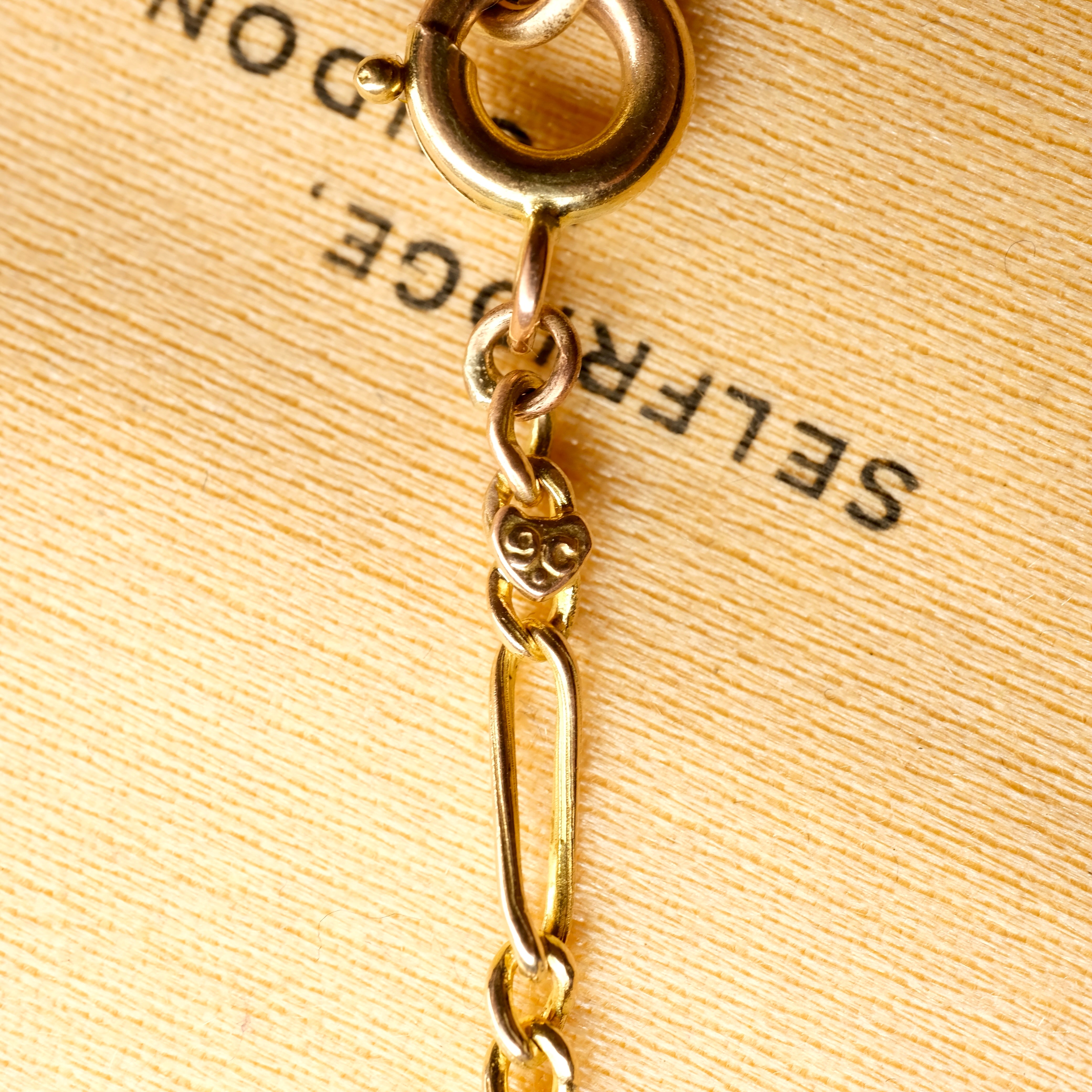 Antique, 9ct Rose Gold, Figaro Link Chain, Necklace, 4.4 Grams