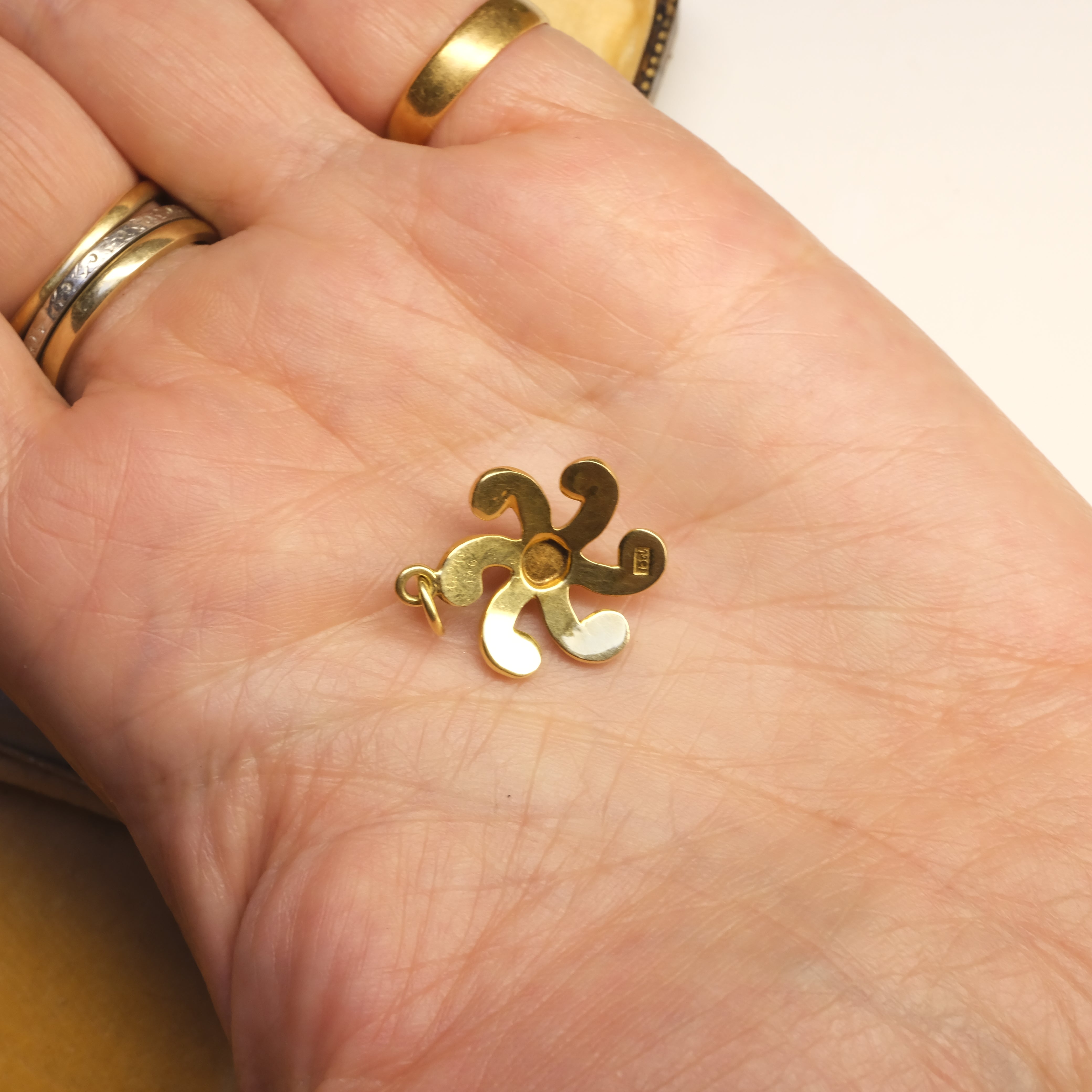 Victorian 15ct Gold, Turquoise & Pearl Starburst Pendant