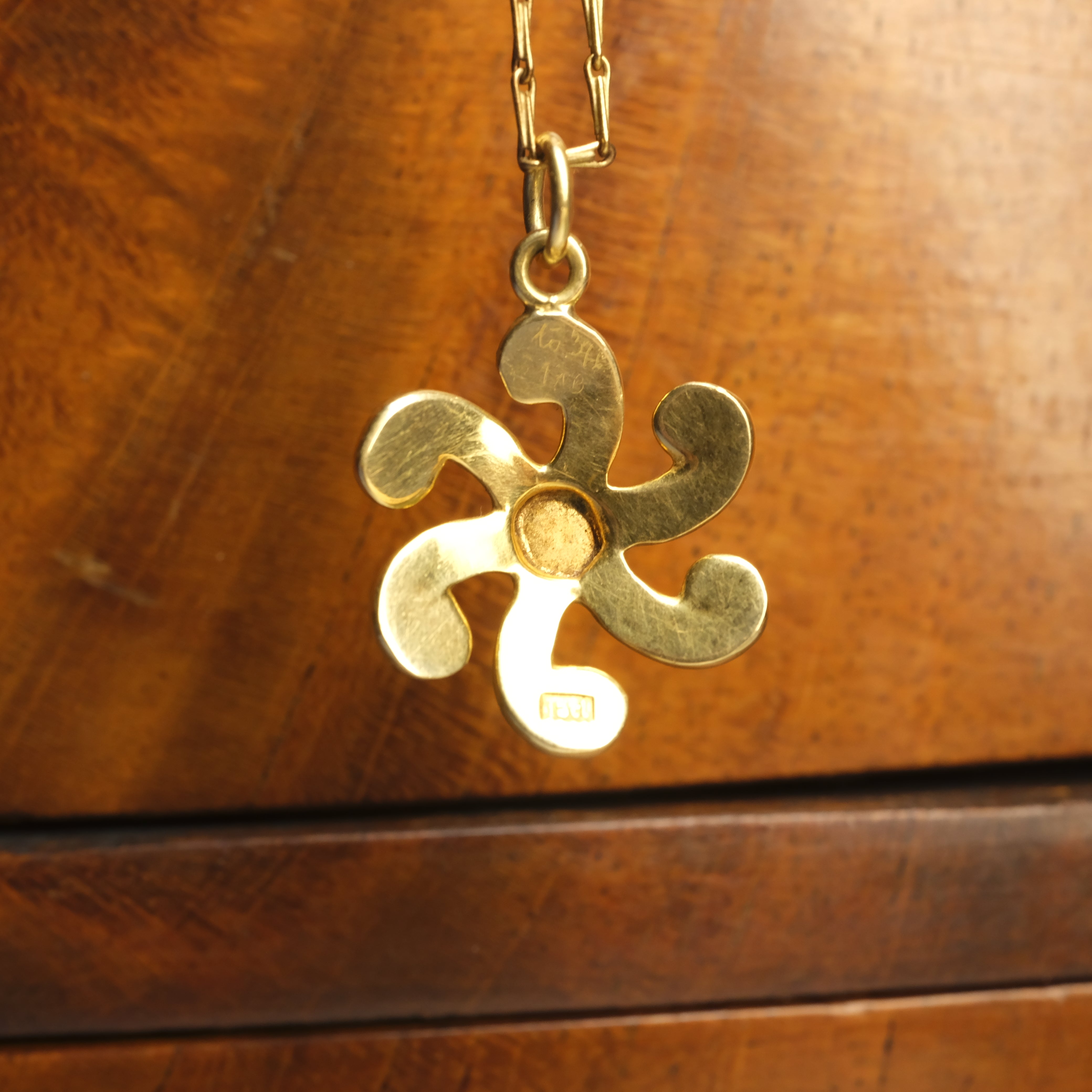 Victorian 15ct Gold, Turquoise & Pearl Starburst Pendant