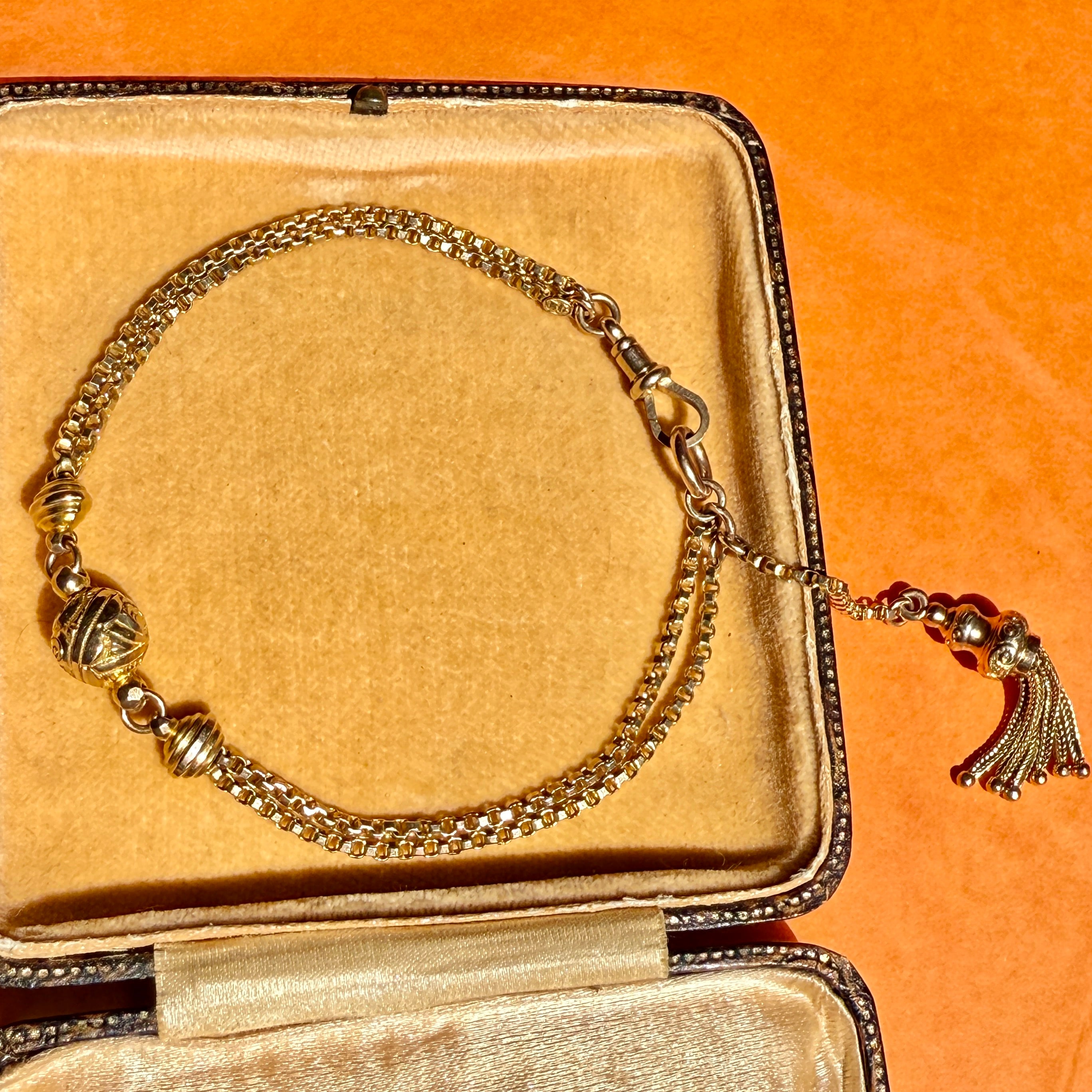 Antique, Victorian 9ct Gold Albertina Watch Chain Bracelet