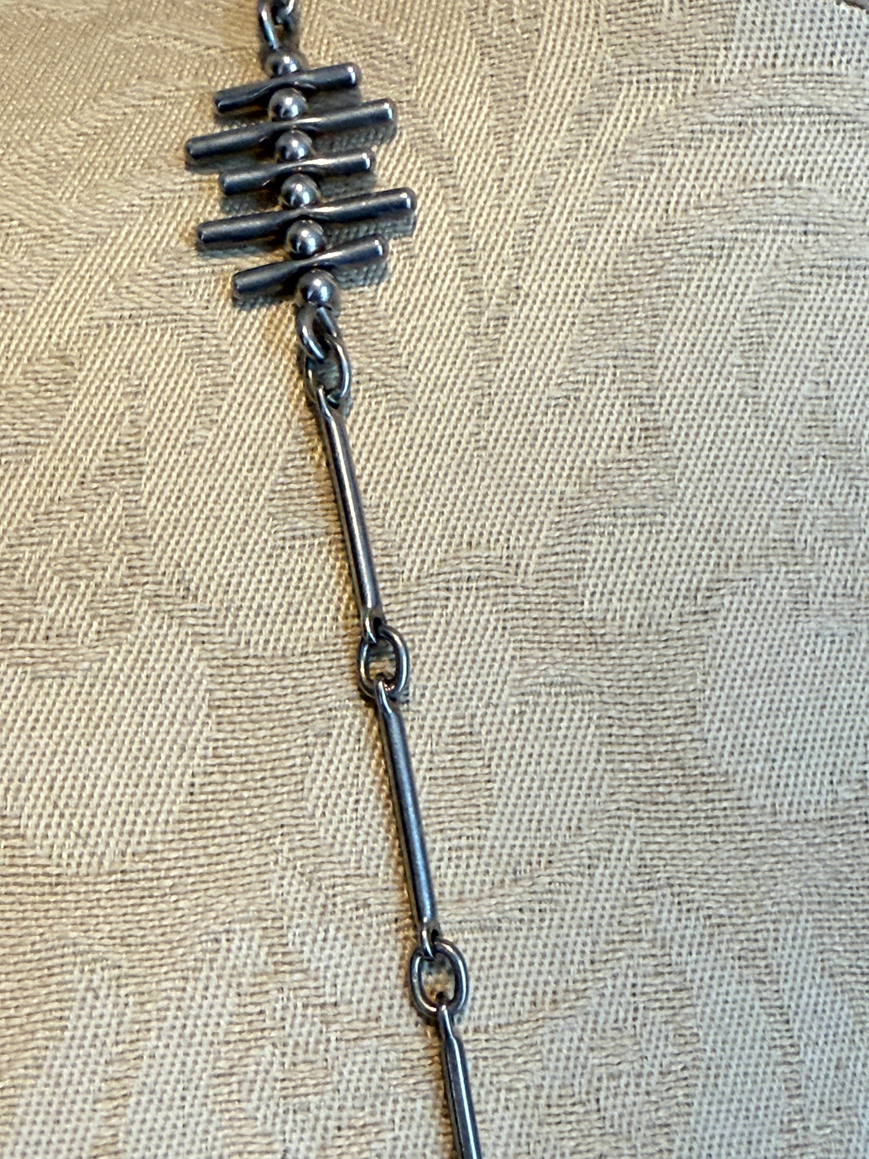 Vintage, Sterling Silver, Orlando Orlandini for Uno A Erre of Italy, Modernist Necklace