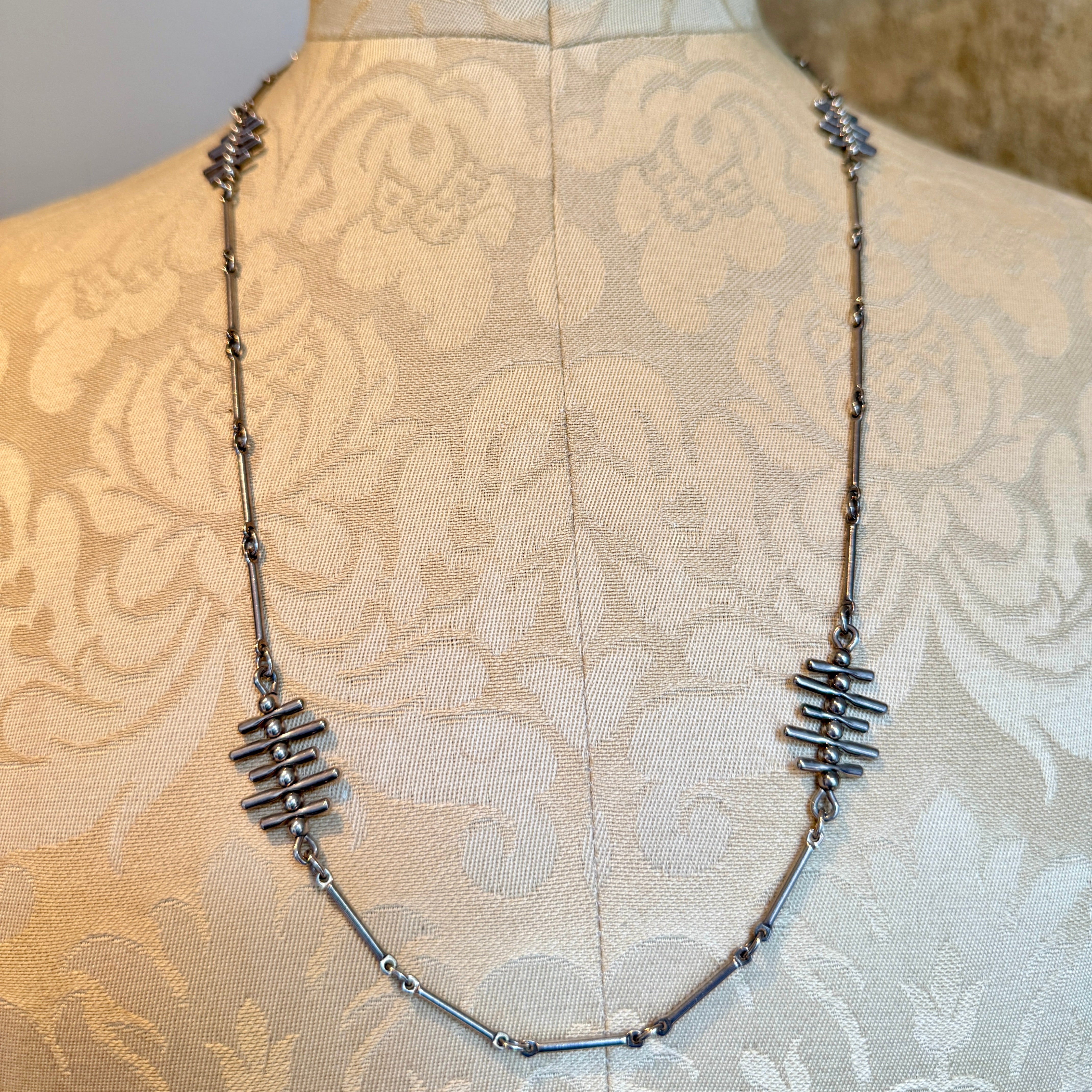 Vintage, Sterling Silver, Orlando Orlandini for Uno A Erre of Italy, Modernist Necklace