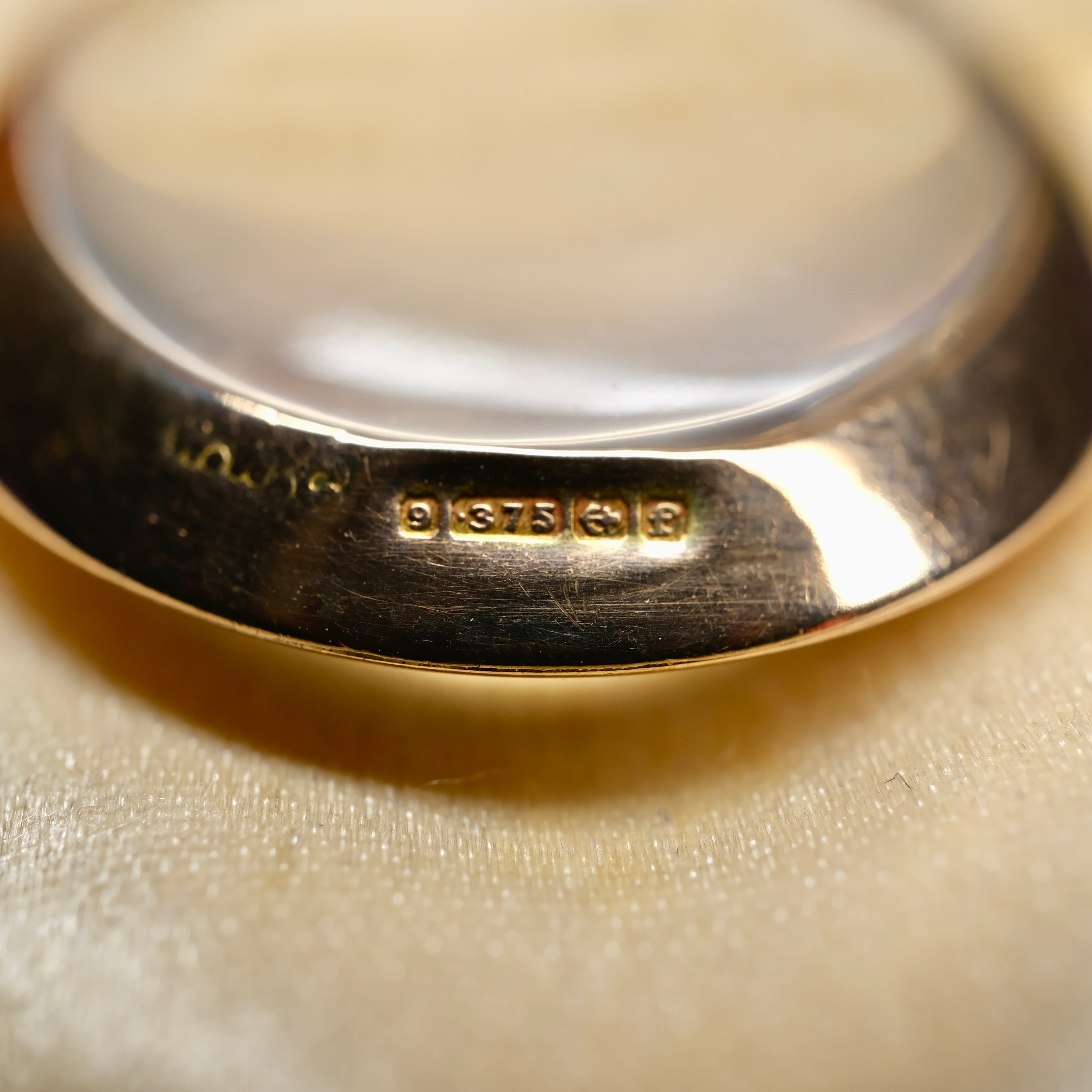 Antique, Edwardian 9ct Gold, Glazed Locket, Pendant, Hallmarked in 1905