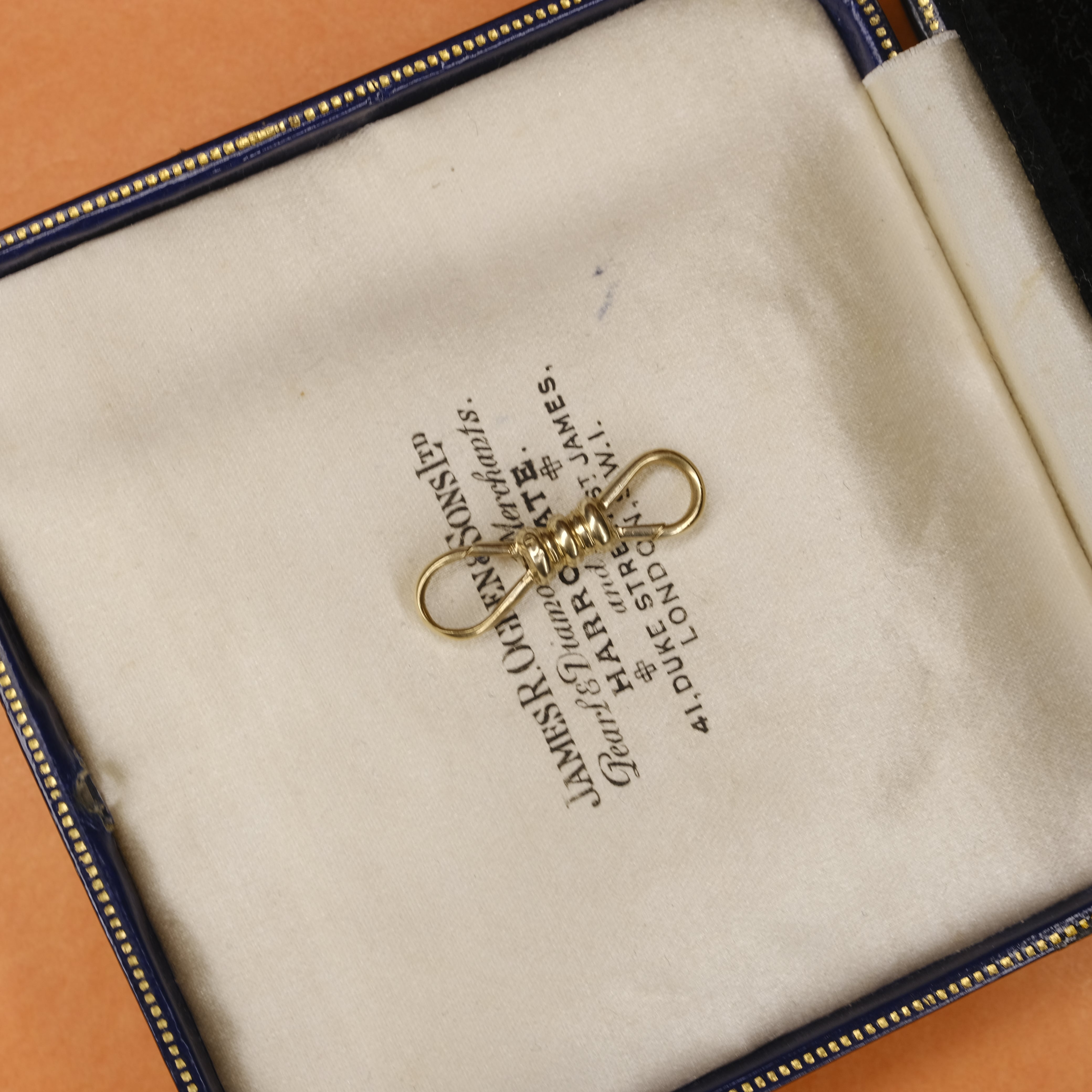 Antique 18ct Gold, Very Rare, Double Dog Clip, Clasp, Pendant