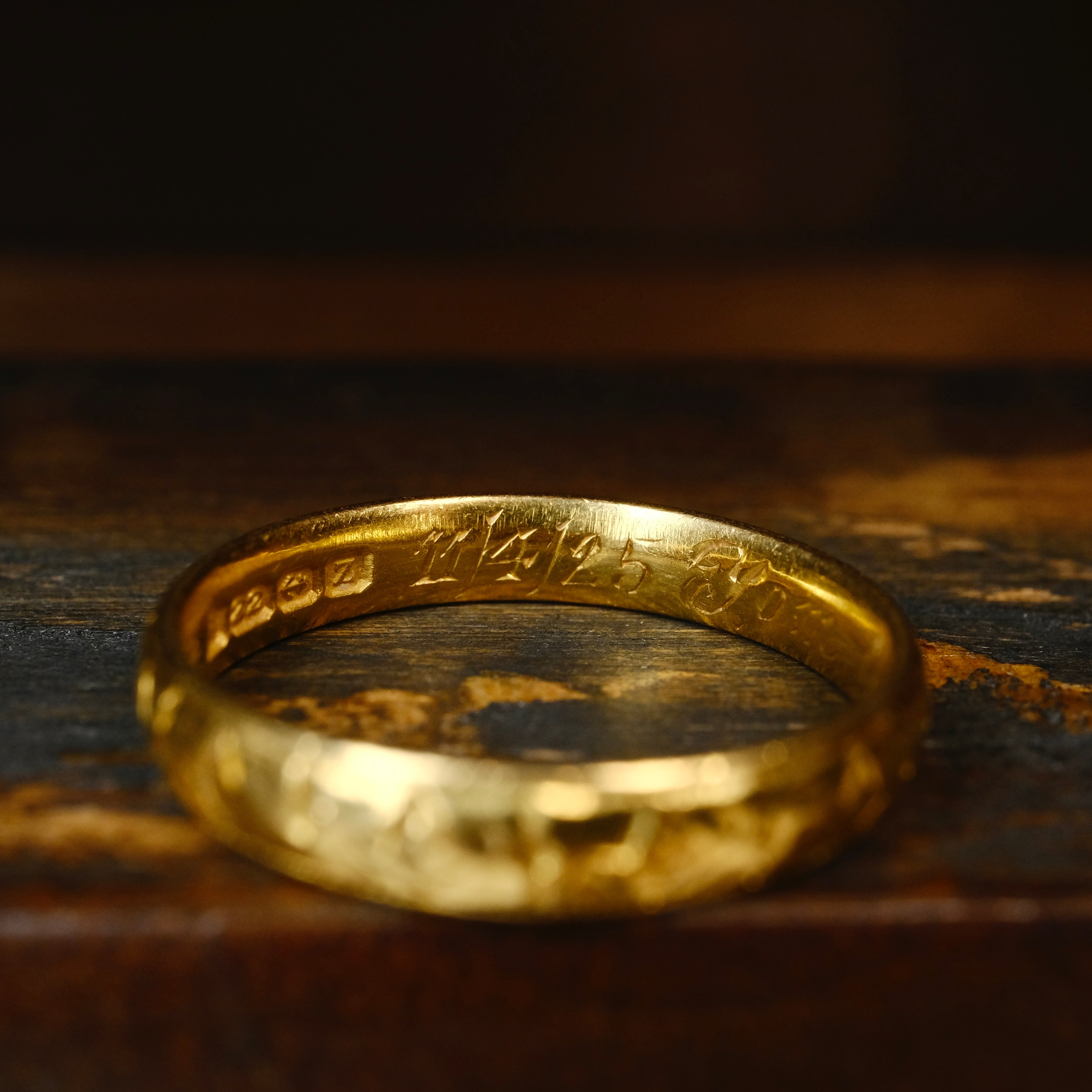 Antique, 1920s, 22ct Gold, Orange Blossom Wedding Band Ring