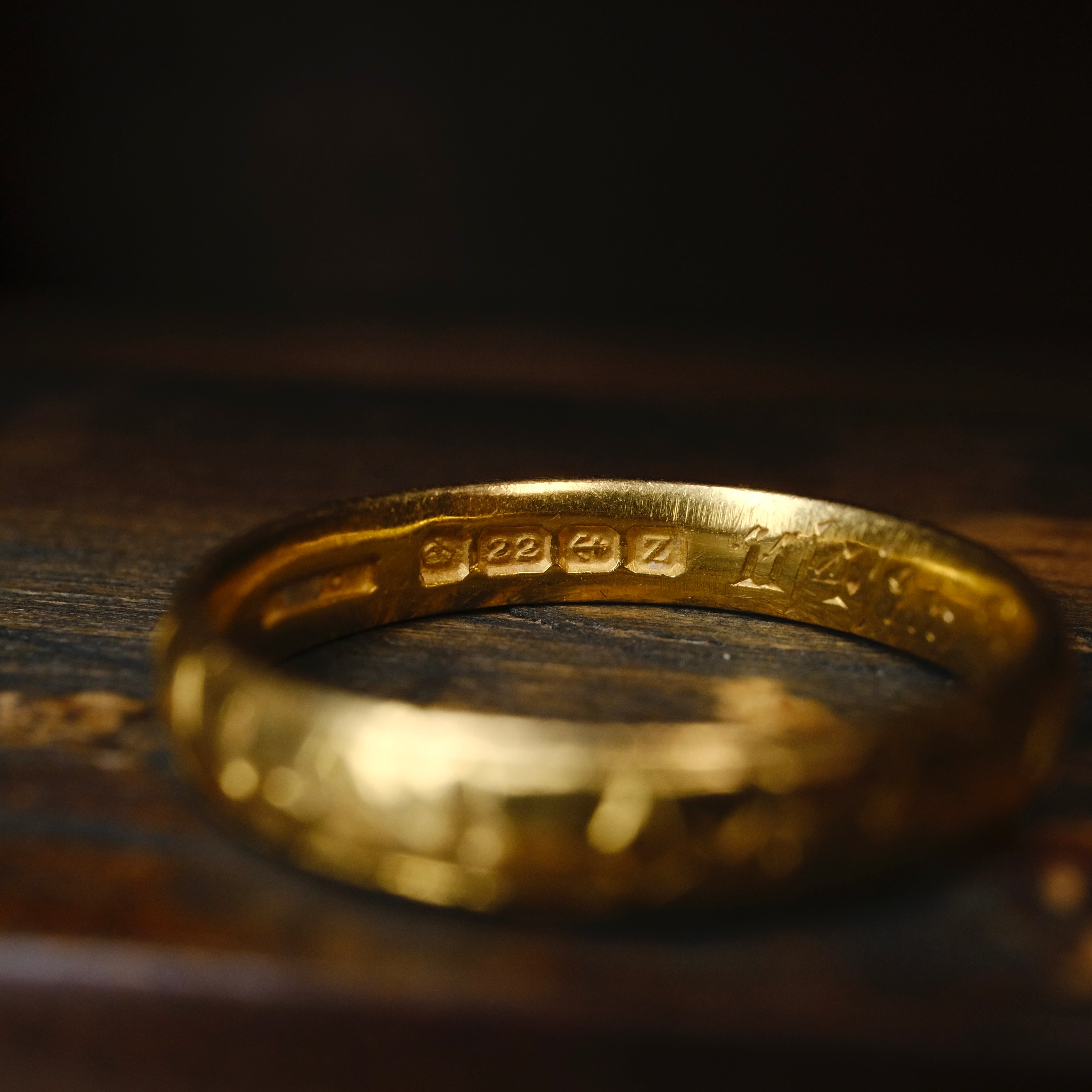 Antique, 1920s, 22ct Gold, Orange Blossom Wedding Band Ring