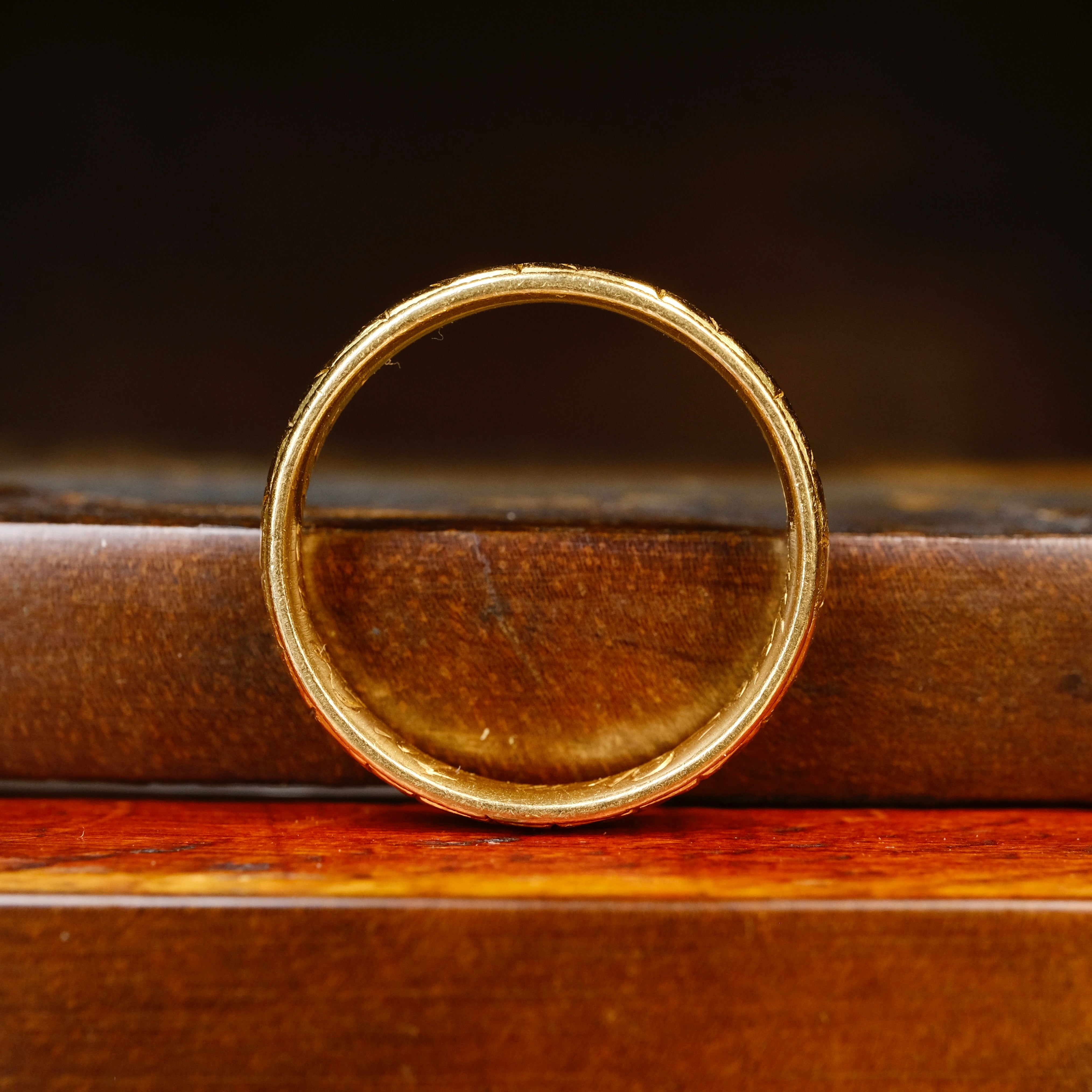 Antique, 1920s, 22ct Gold, Orange Blossom Wedding Band Ring