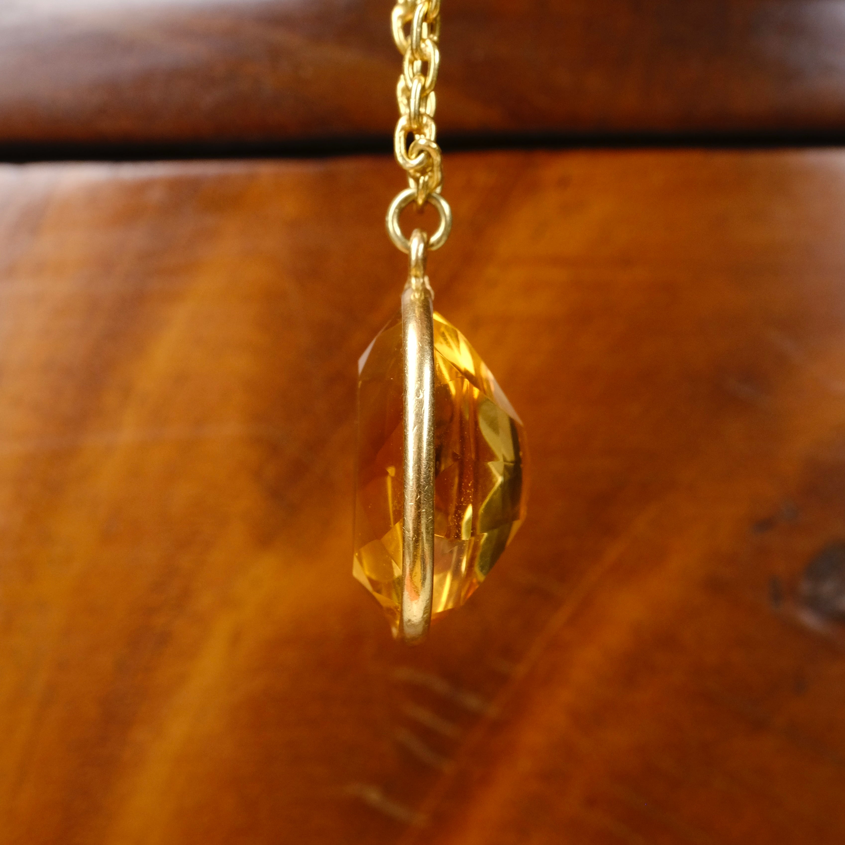 Antique 18ct Gold, Citrine Fringe Necklace