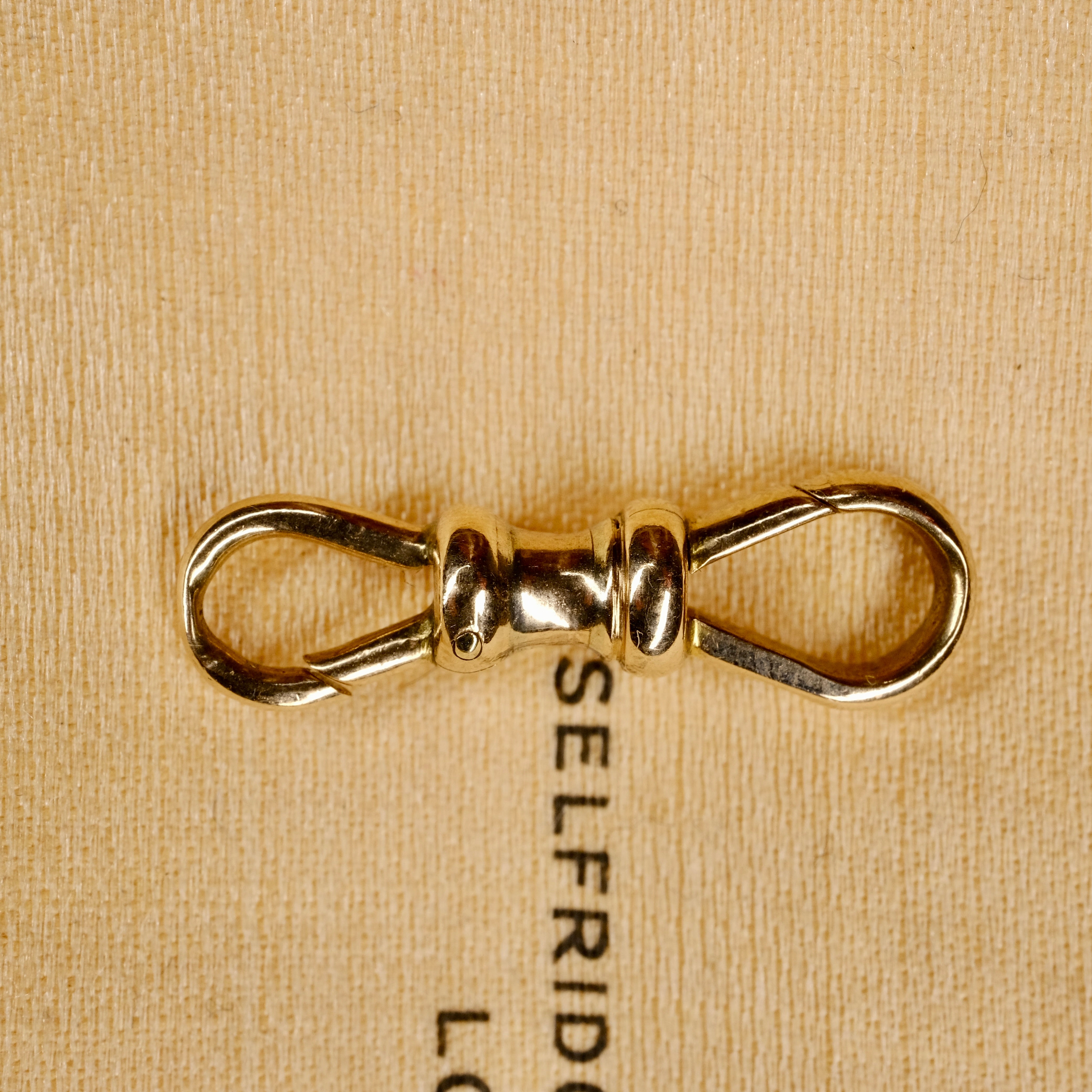 antique gold double dog clip