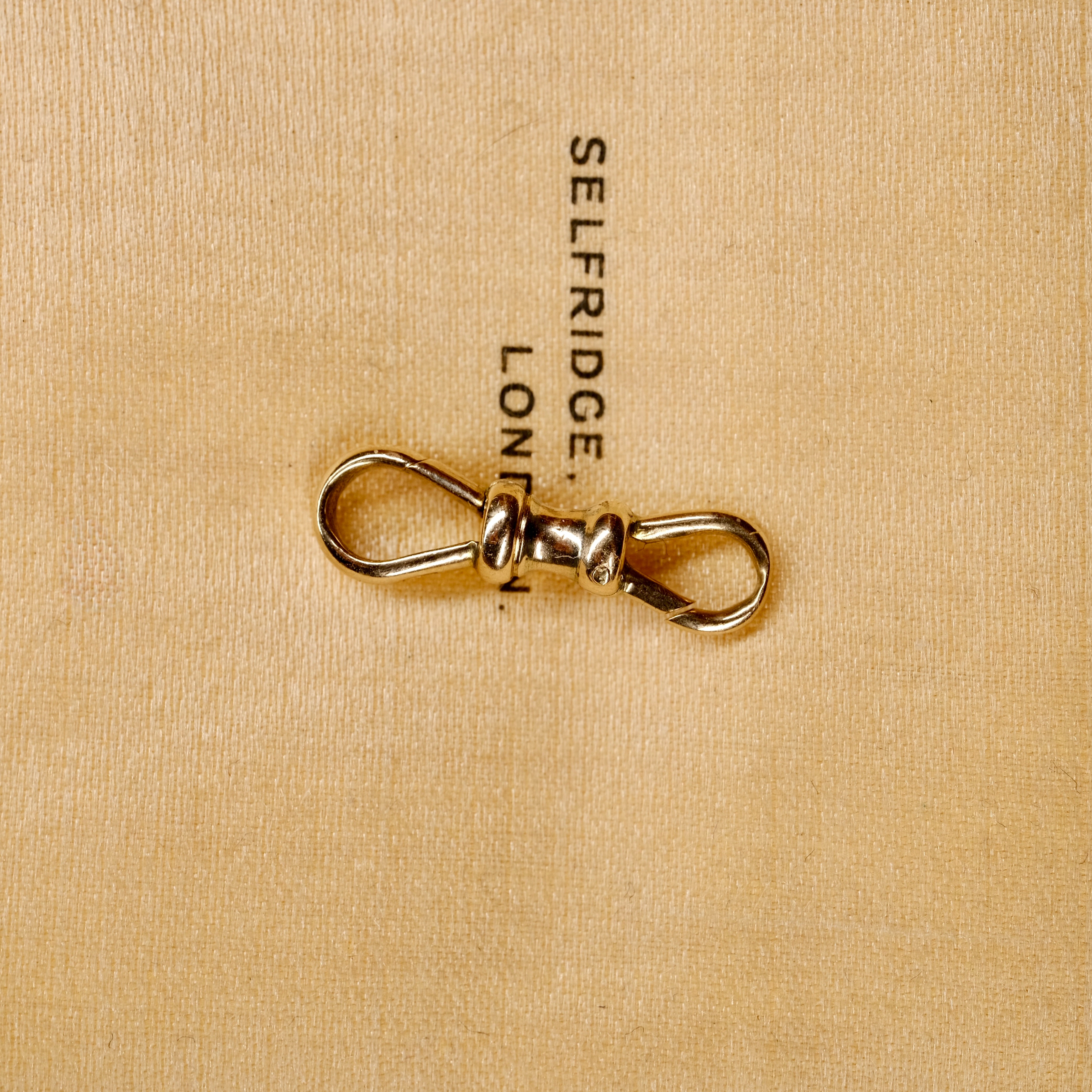 antique gold double dog clip