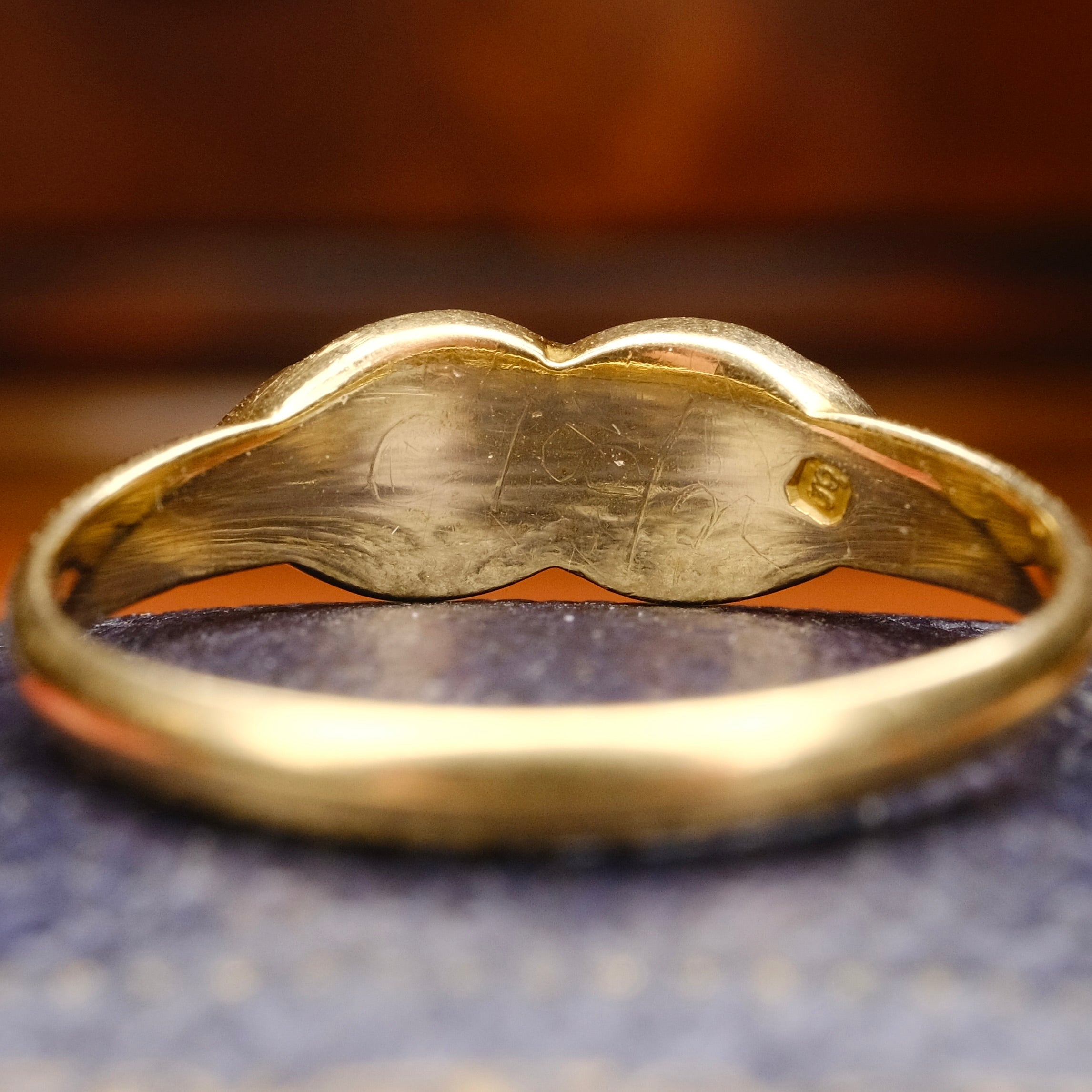 Antique Edwardian 18ct Gold, Turquoise & Pearl Ring, London Hallmark 1902