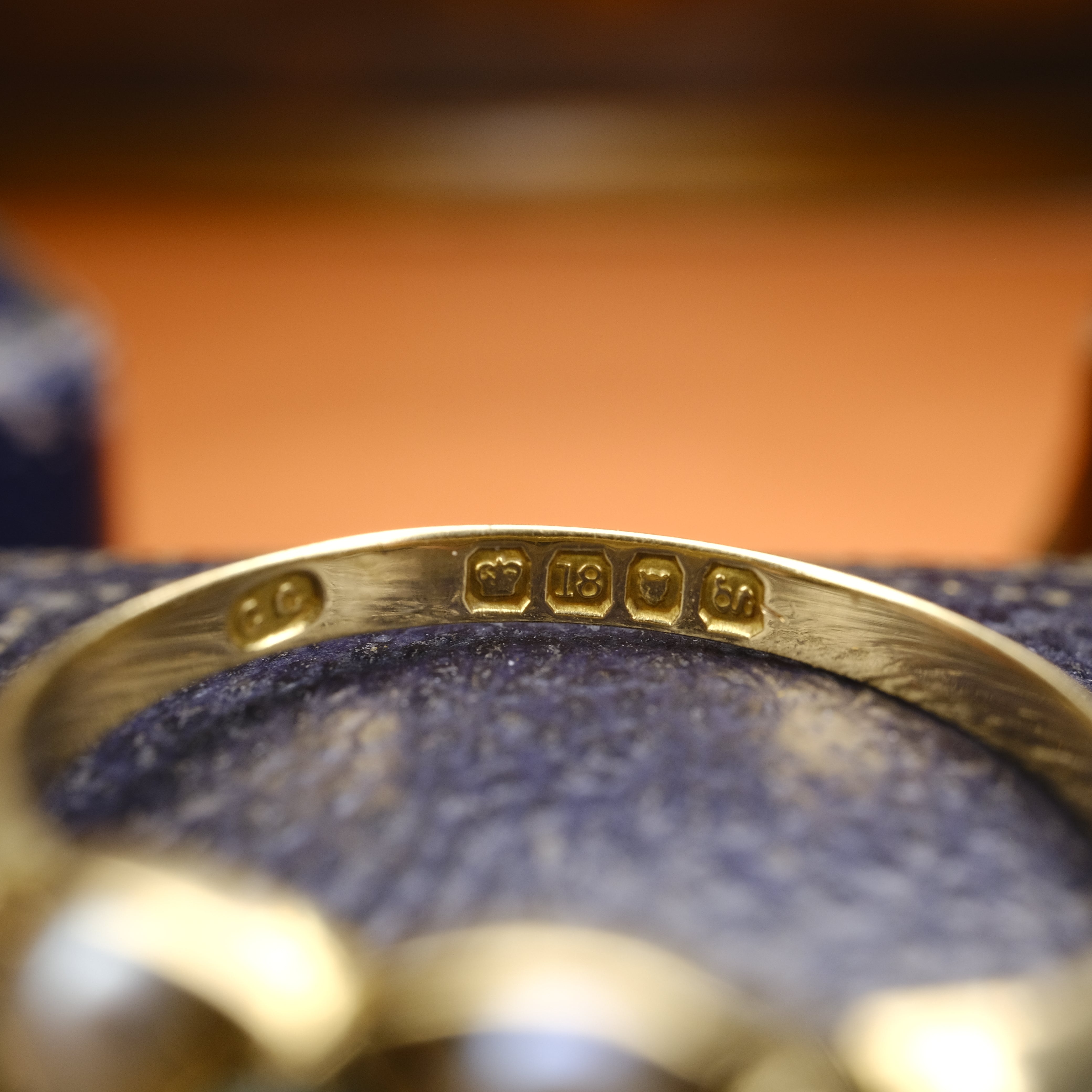 Antique Edwardian 18ct Gold, Turquoise & Pearl Ring, London Hallmark 1902