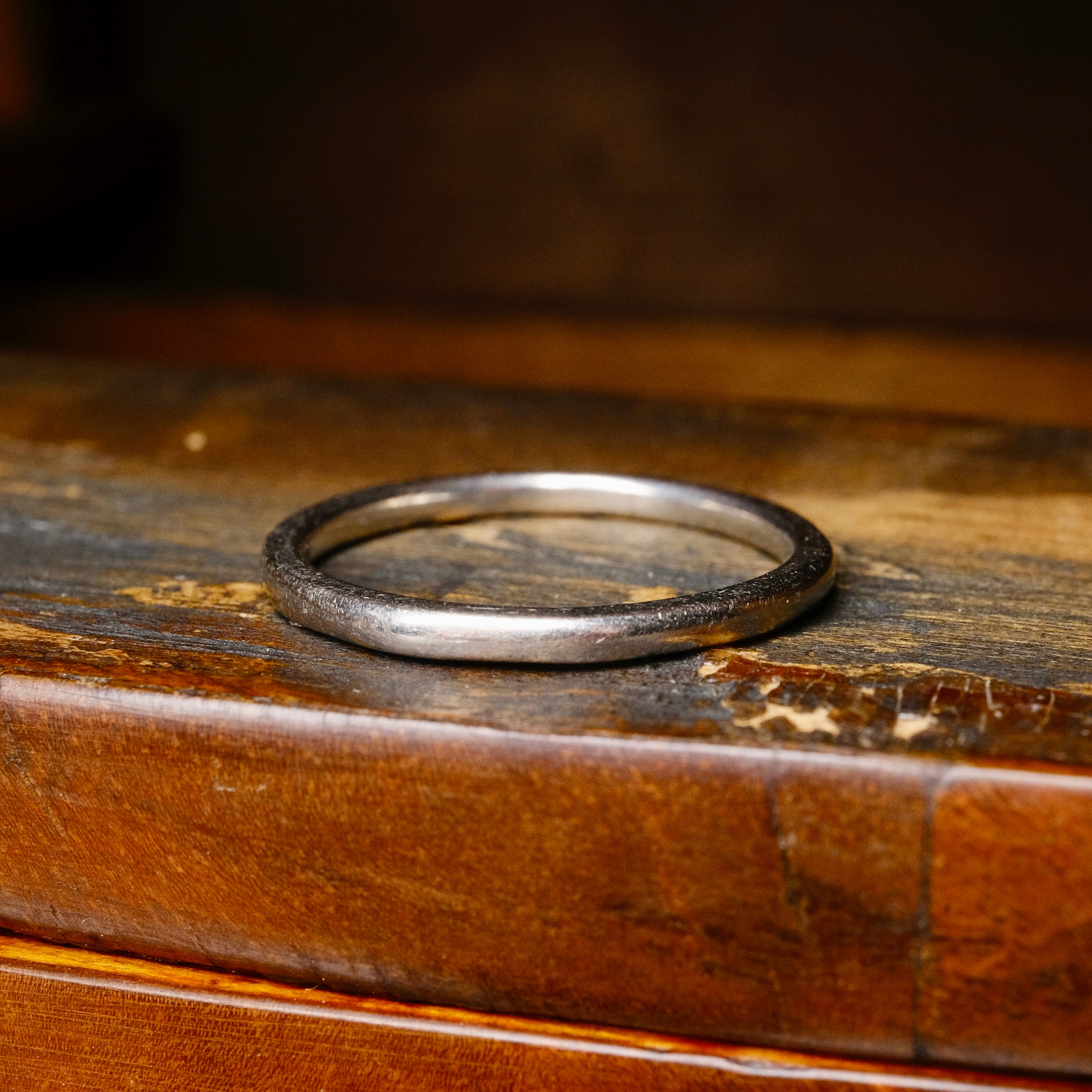 1930s, Art Deco, Platinum, Faceted, Band Ring