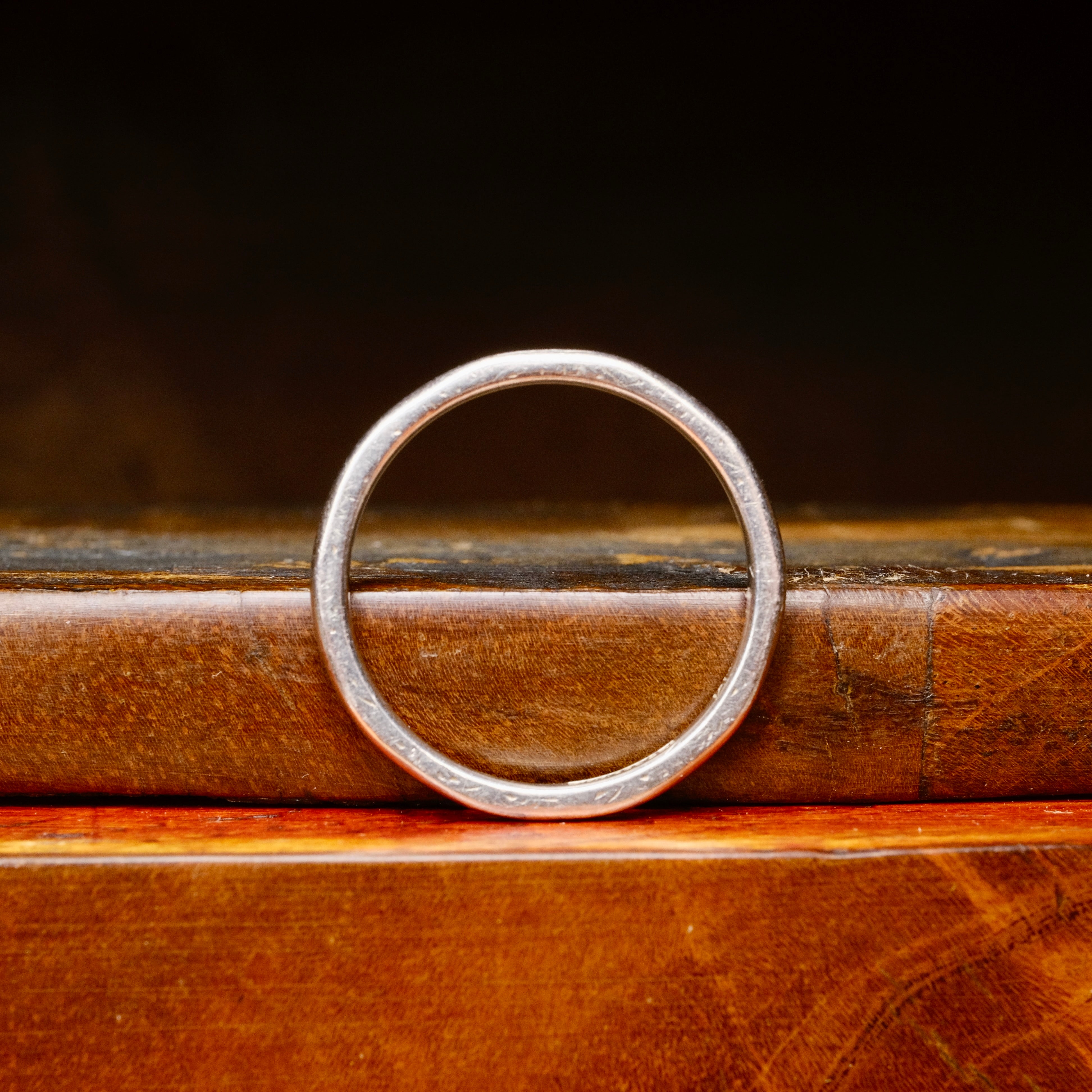 1930s, Art Deco, Platinum, Faceted, Band Ring