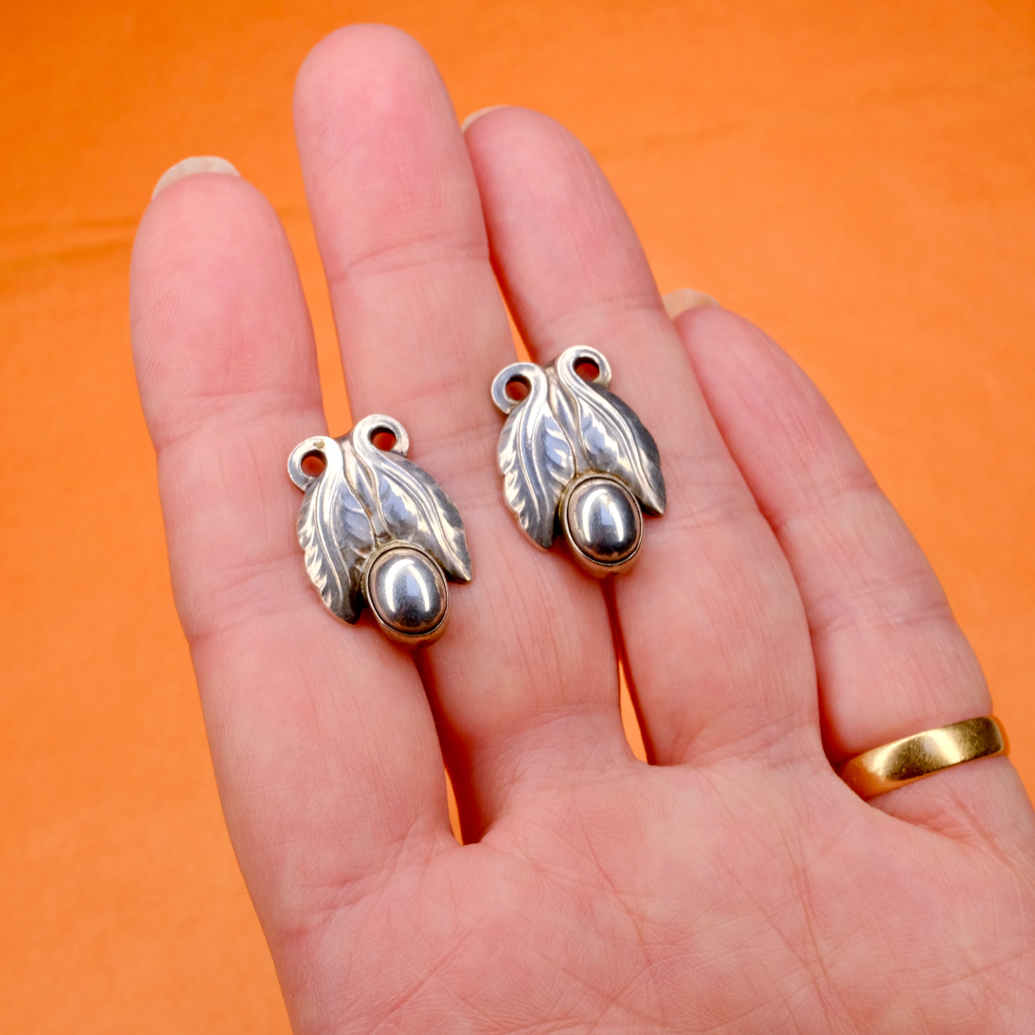 Vintage Georg Jensen, Sterling Silver, Earrings No. 108