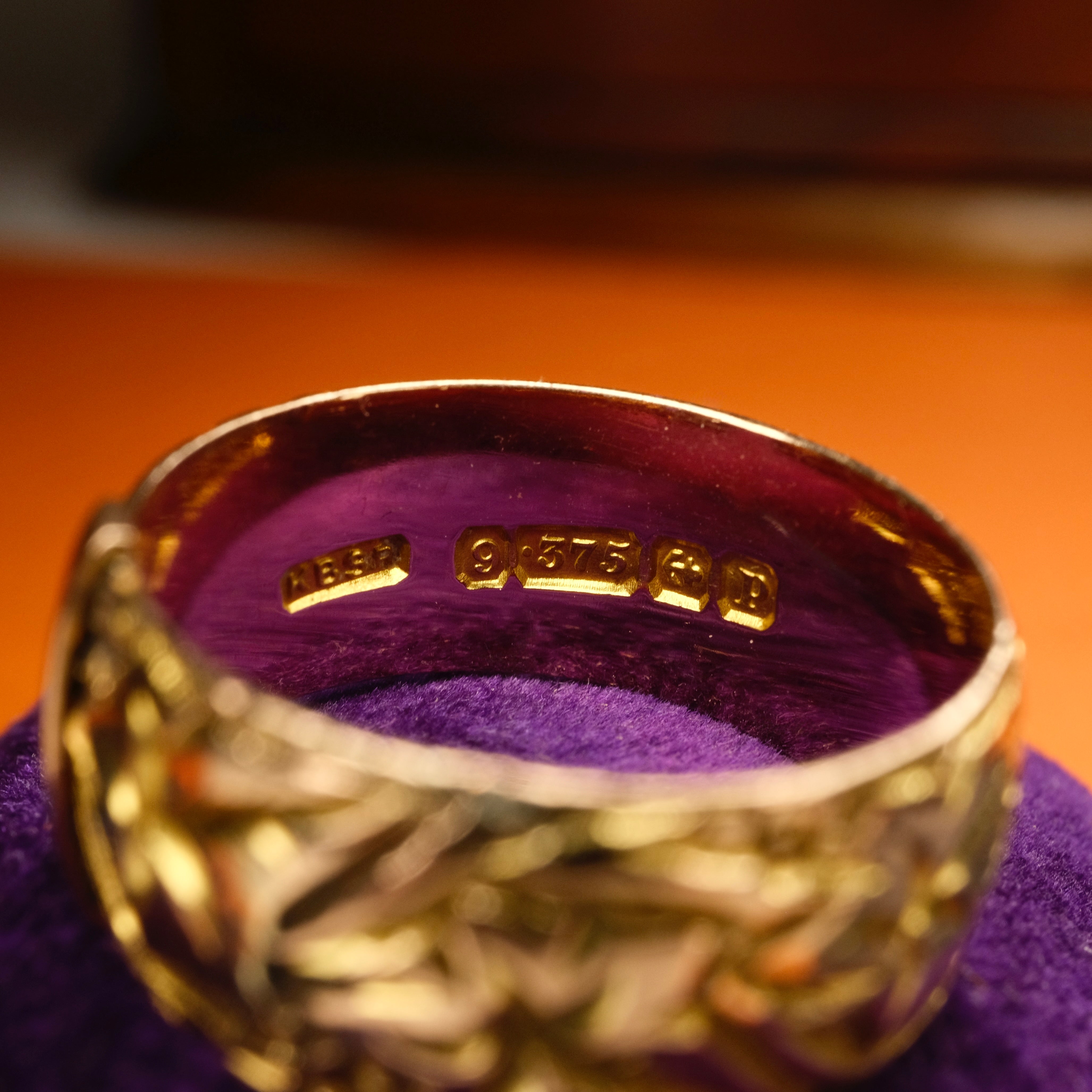 Antique, 9ct Gold Ivy Buckle Ring, Hallmarked 1914