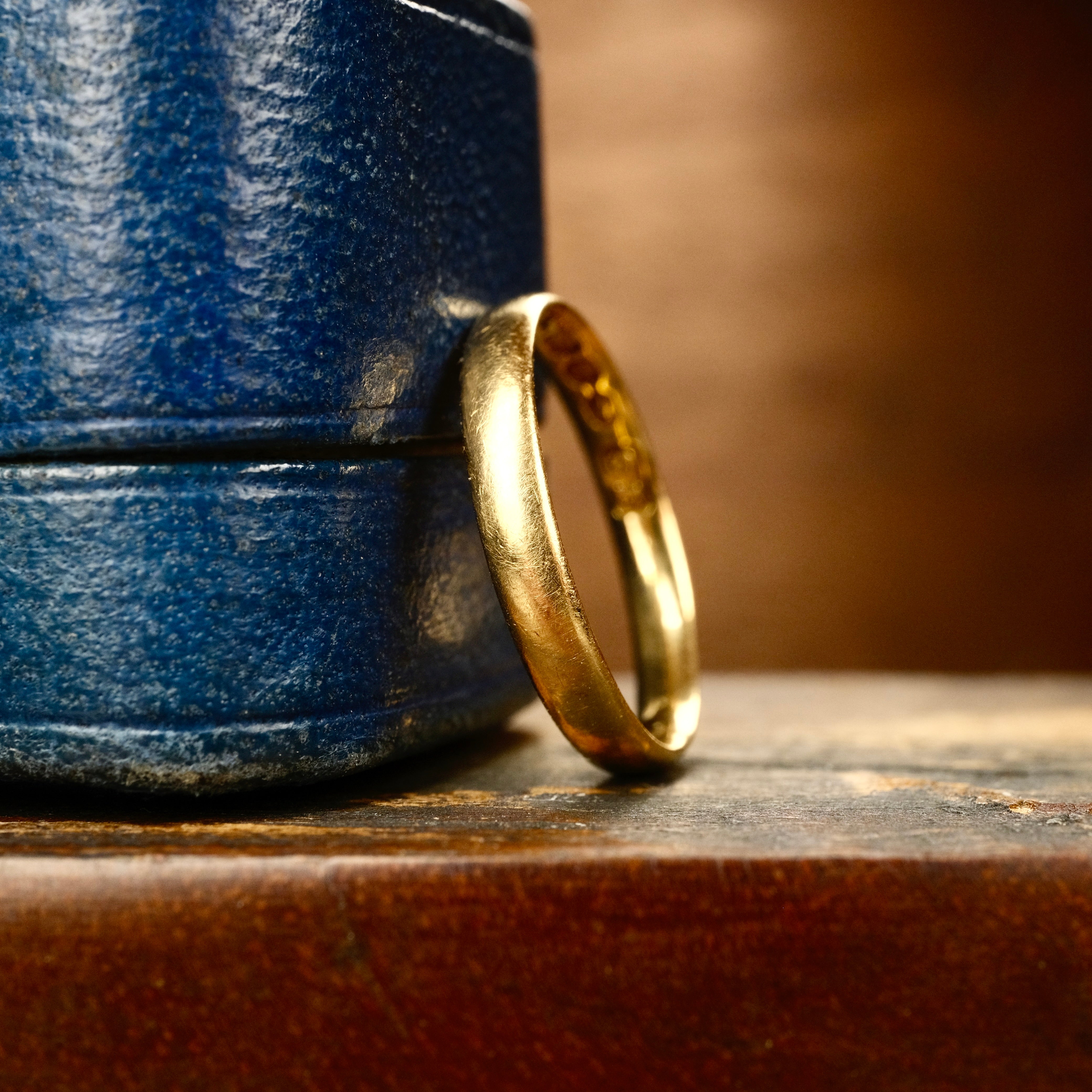 Victorian 18ct Gold Wedding Band Ring, Rare Newcastle Assay