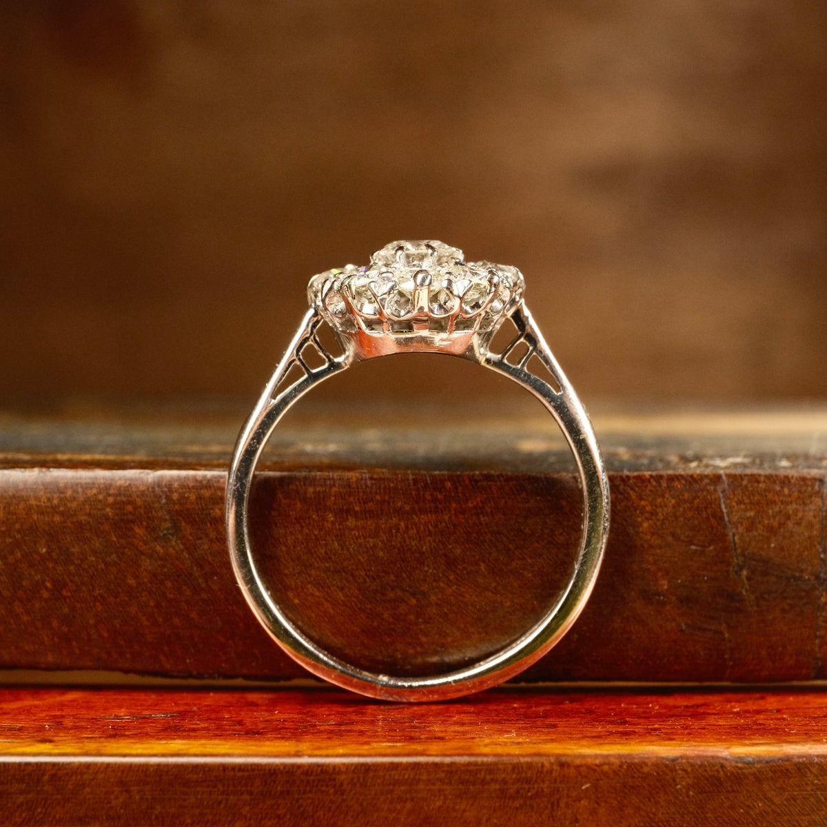 Vintage, Platinum, Diamond Daisy Cluster Ring, c1930s/40s