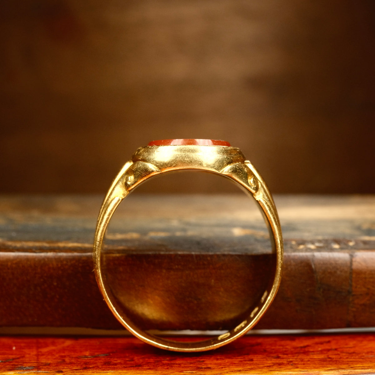 Antique, Gents, Victorian 18ct Gold, Carnelian Signet Ring, Hallmarked in 1893