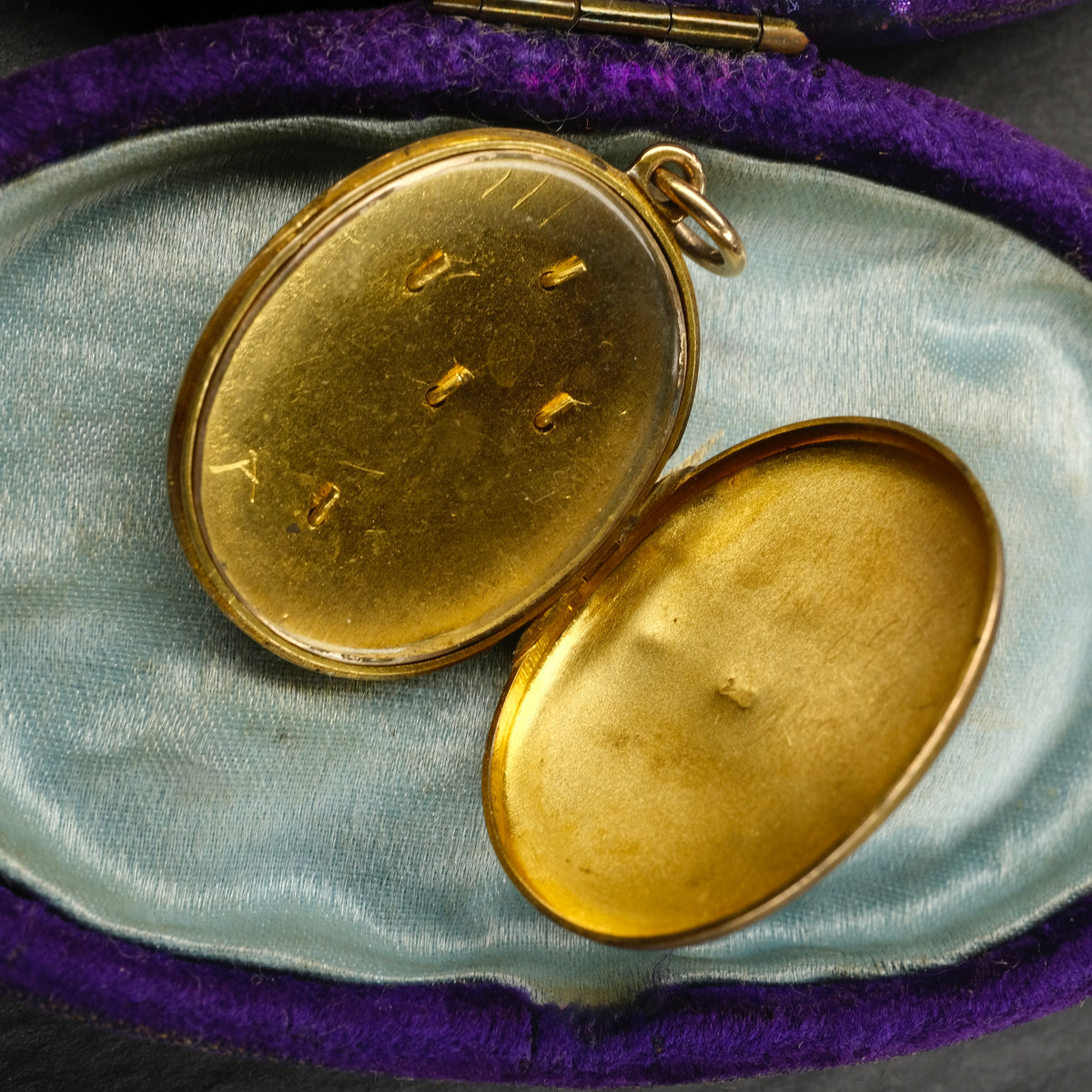 Antique, Victorian 9ct Gold Locket With Blue Enamel Cross & Split Pearls, 9 Grams