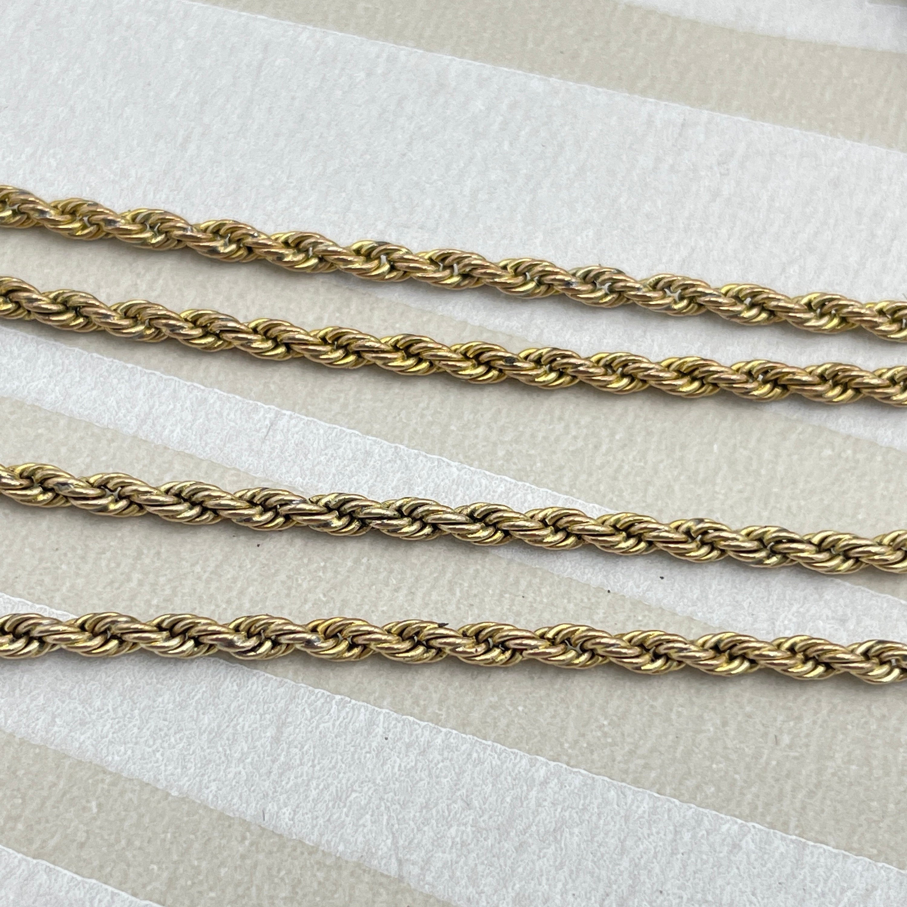 Antique rope link gold chain