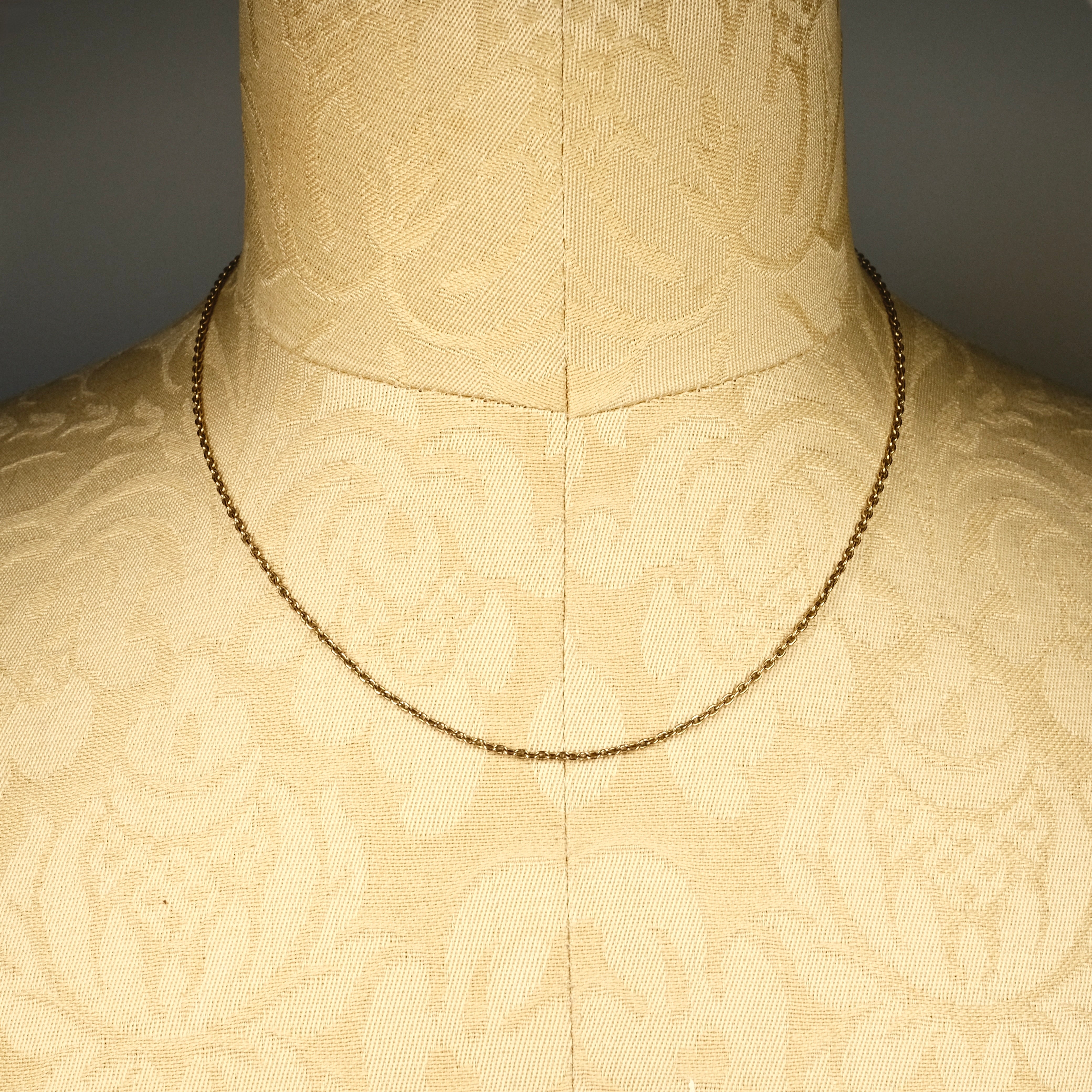 Antique, 9ct Gold, Fine Belcher Link Chain